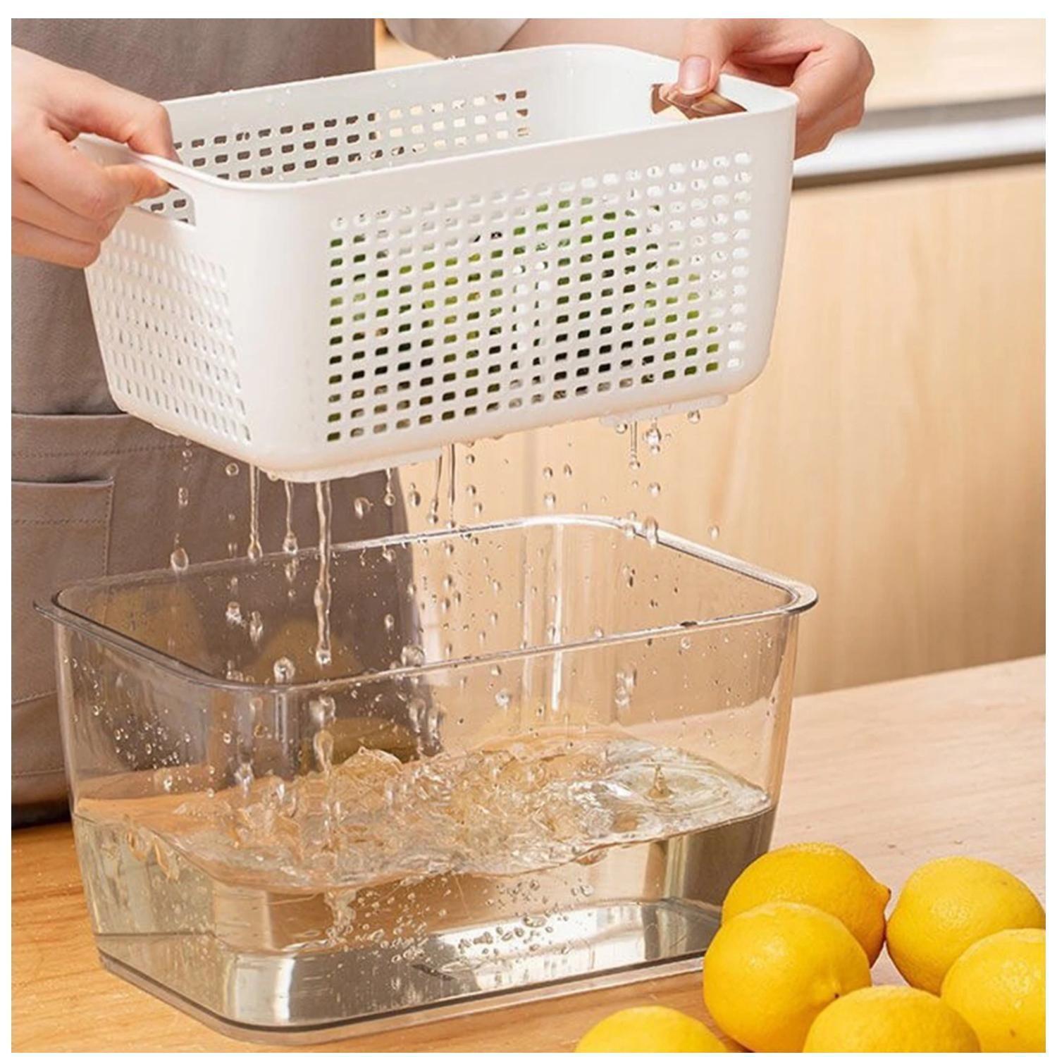 Contenedor Organizador De Frutas Para Nevera Refrigerador Con Tapa-4