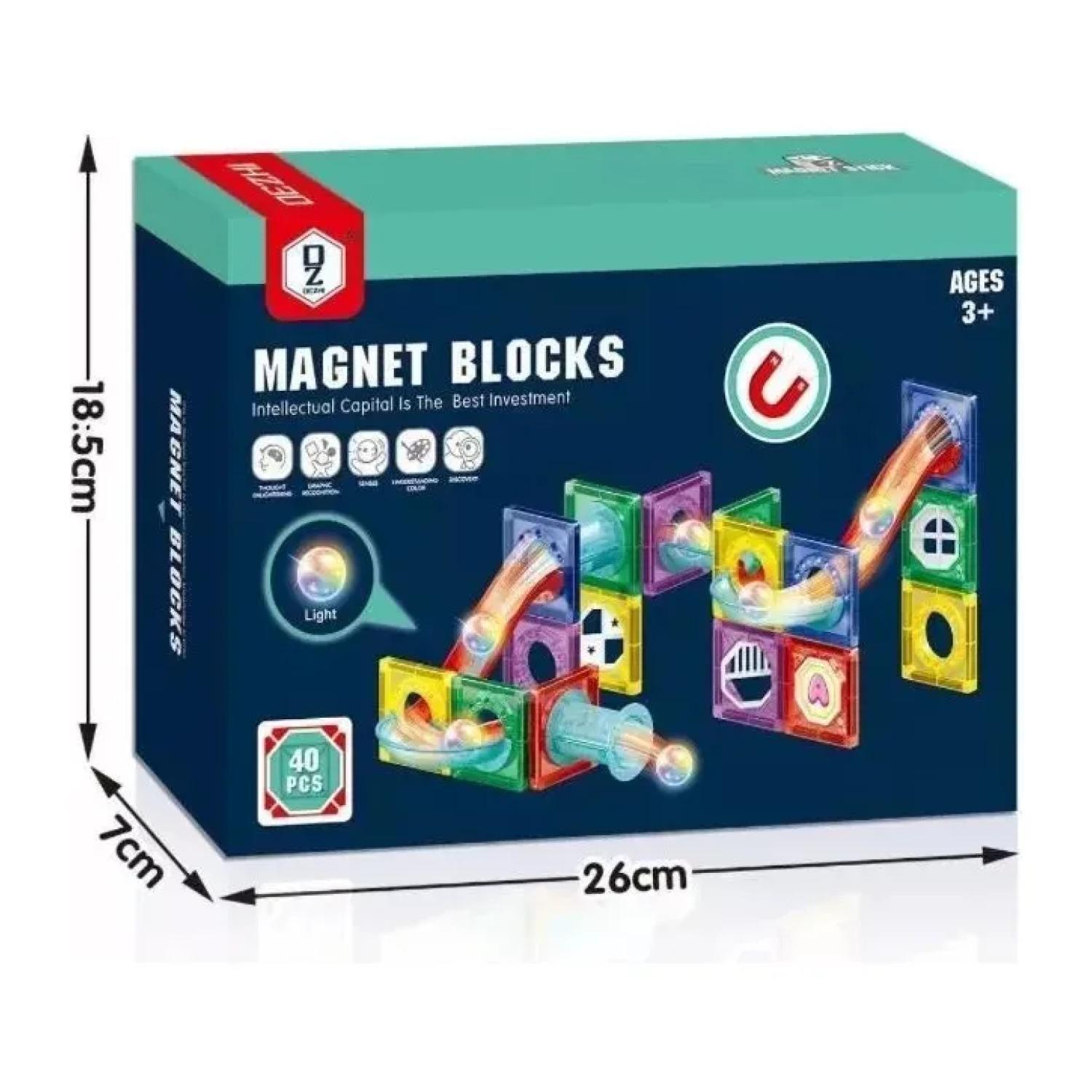 Juguete Bloques Magneticos 40 Piezas Armables Infantil-3