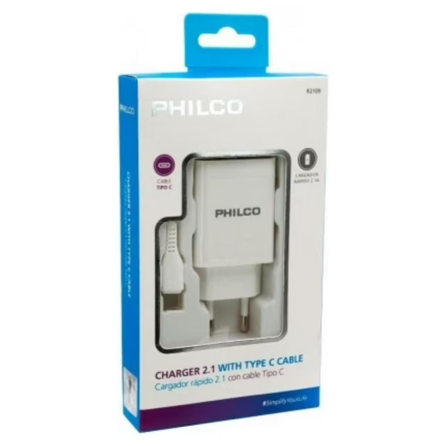 Cargador De Pared 2 USB 2.1A Cable Micro USB Blanco -2