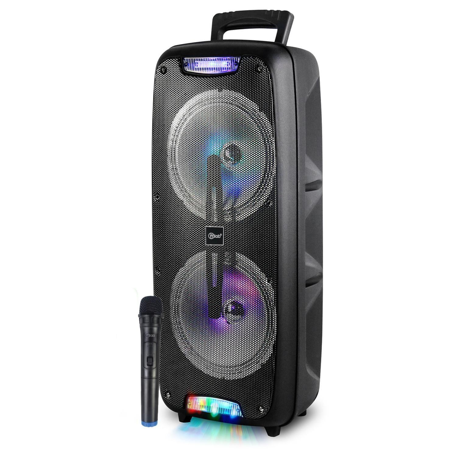 Parlante Bluetooth Karaoke 3500W RGB Negro Two Eight Mlab-0