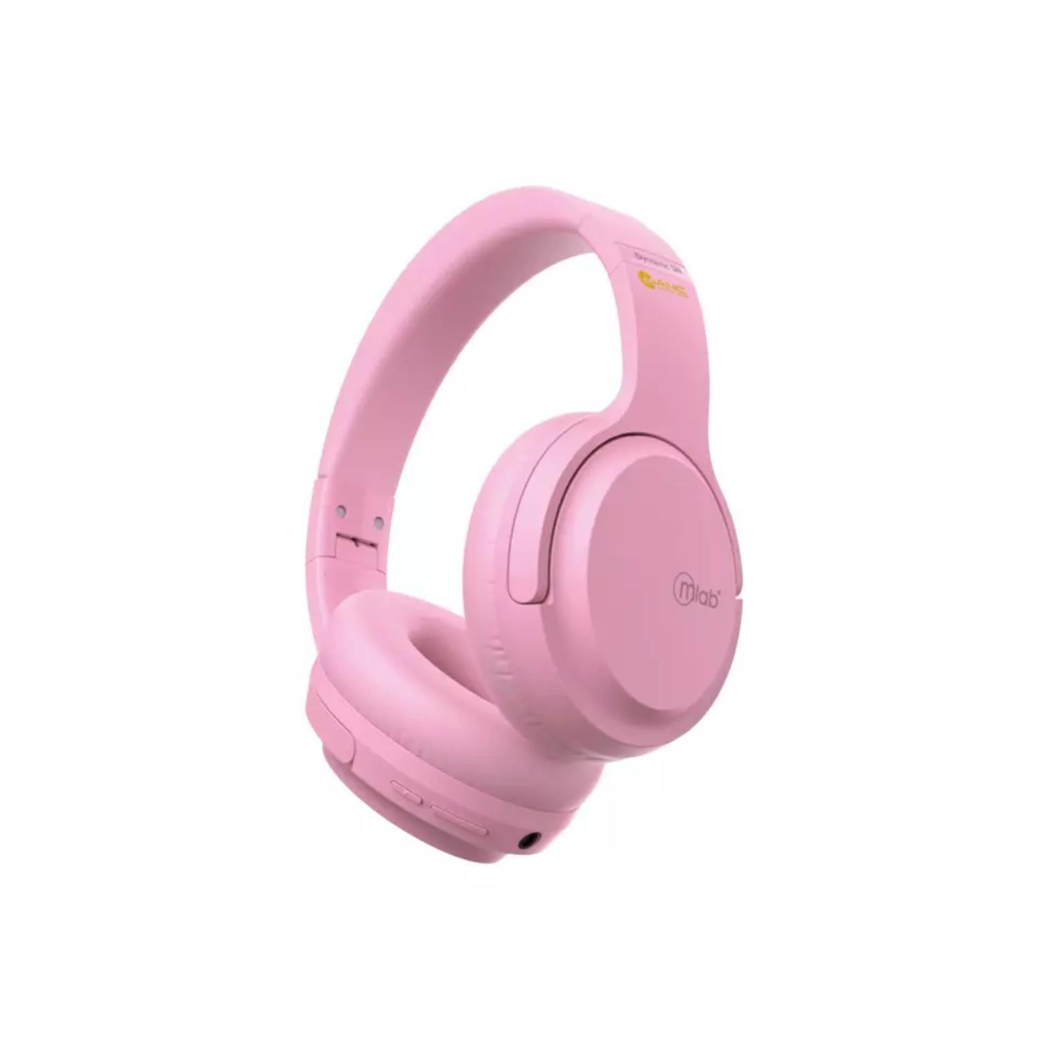 Audifonos Bluetooth OverEar Rosado Dynamic Stop Noise Mlab-0