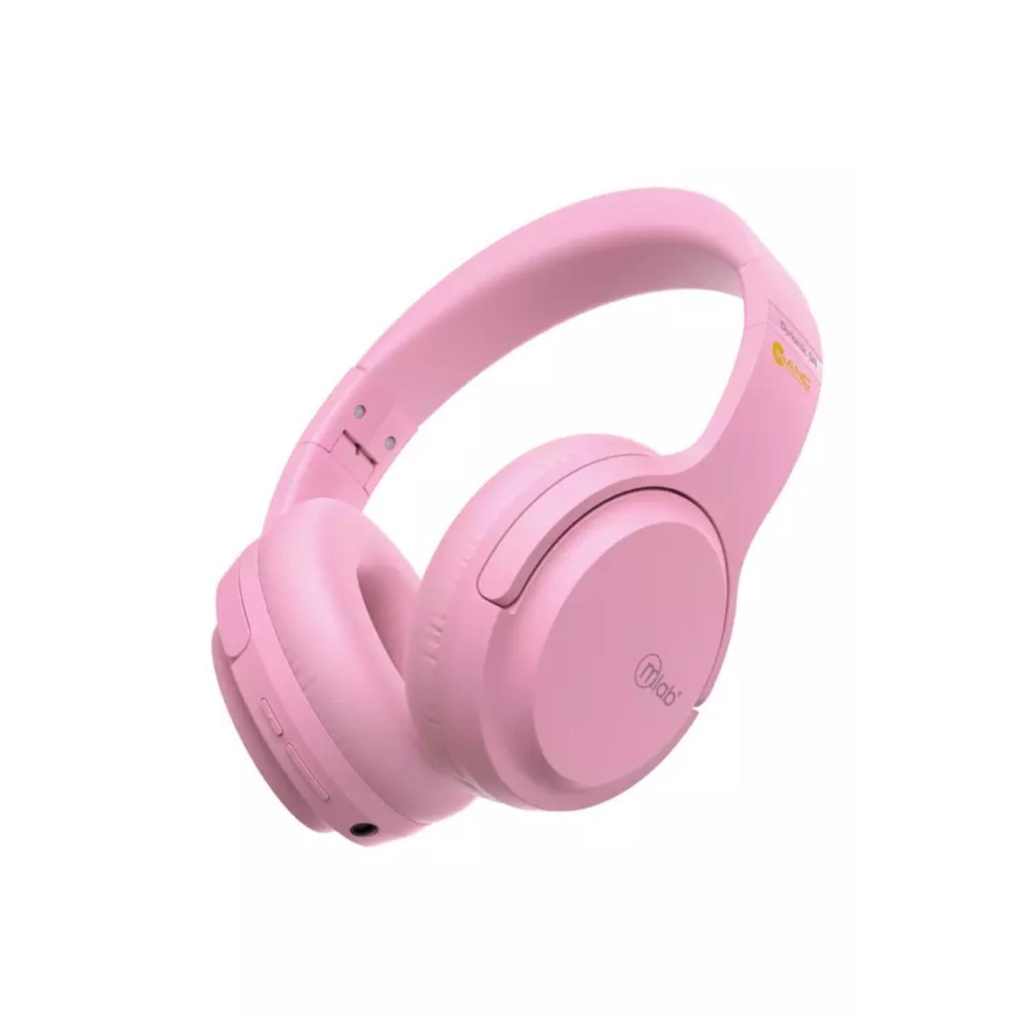 Audifonos Bluetooth OverEar Rosado Dynamic Stop Noise Mlab-2