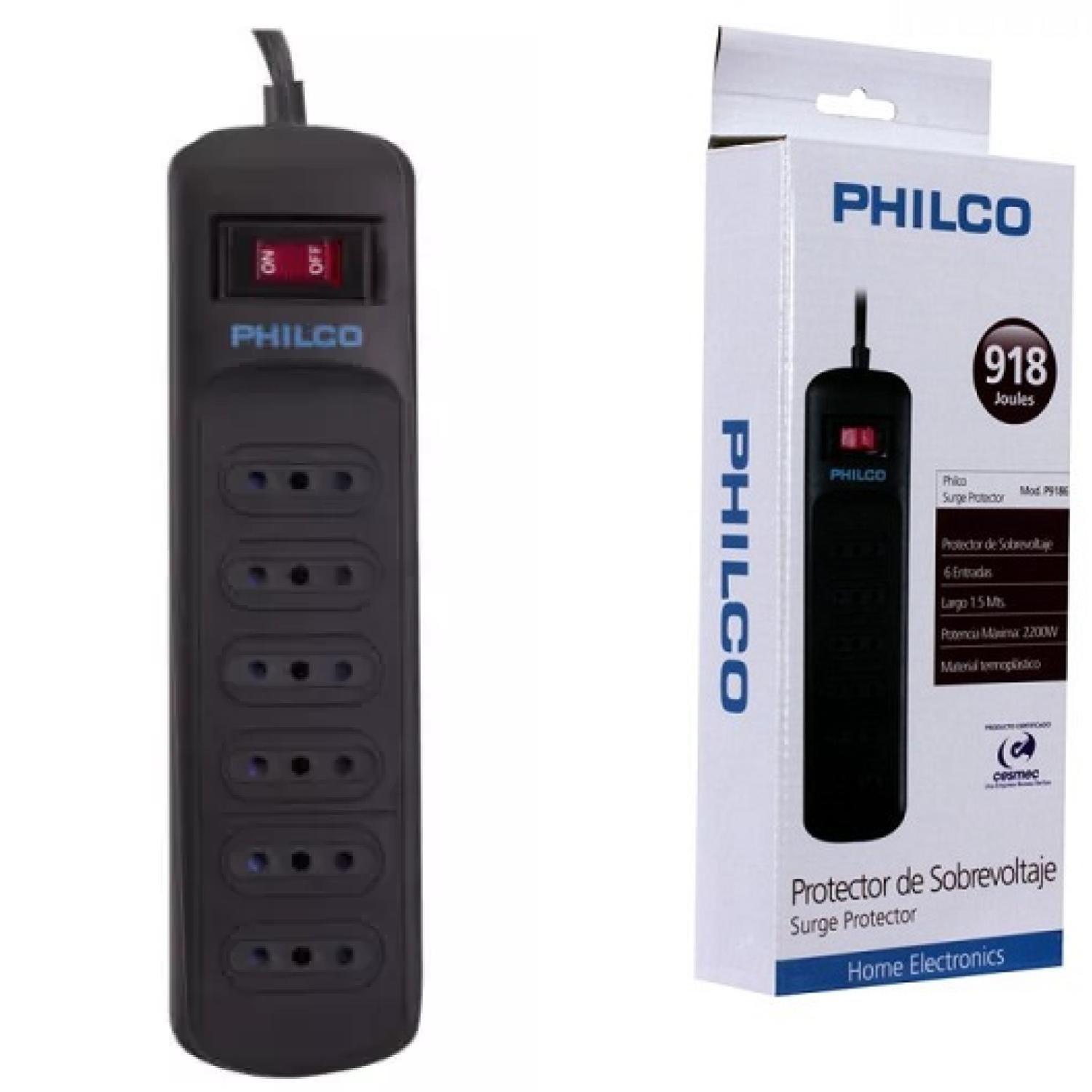 Alargador Extension 6 Entradas Con Switch 918J Negro -2