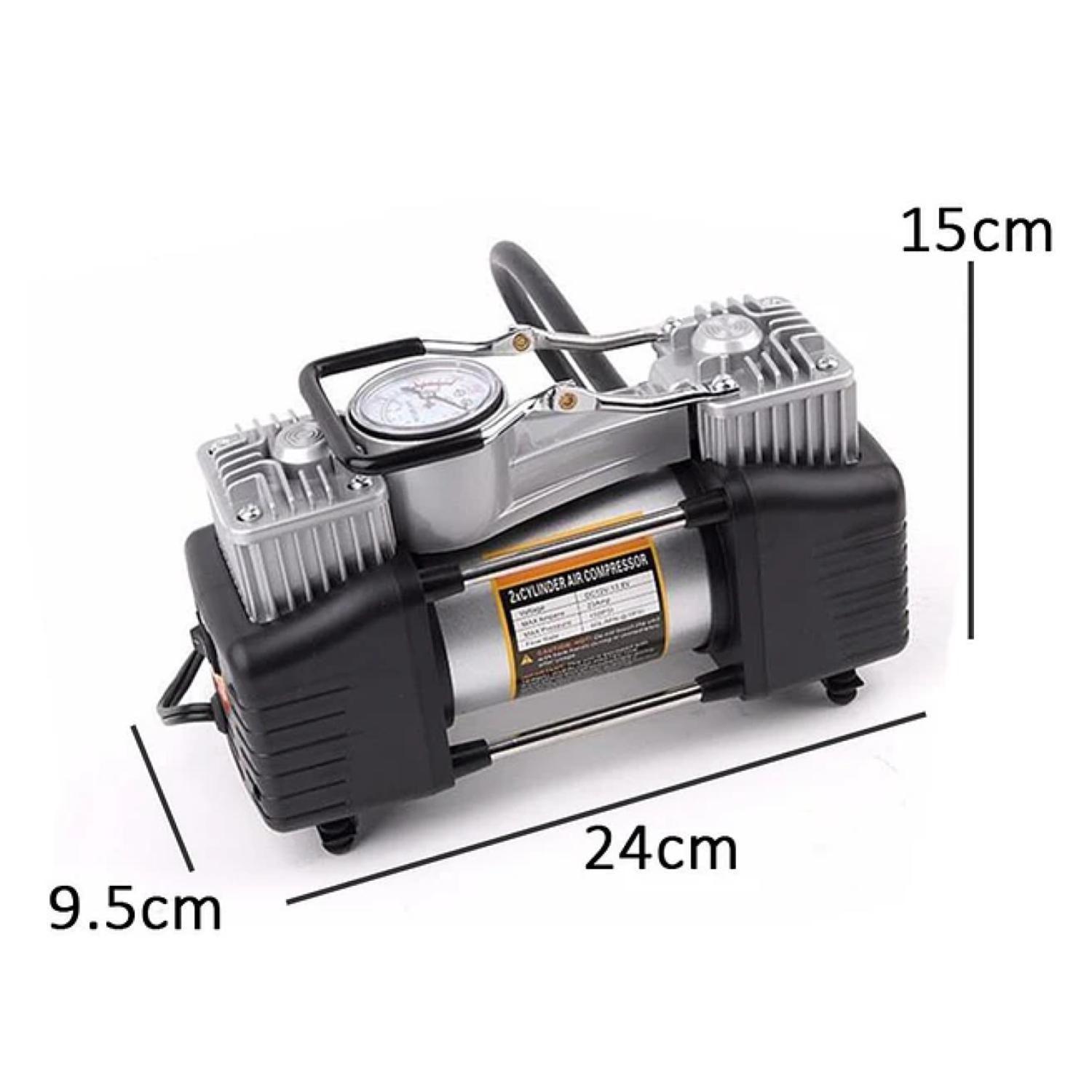 Compresor De Aire Portatil Doble Piston 12V 150PSI Rapido-2