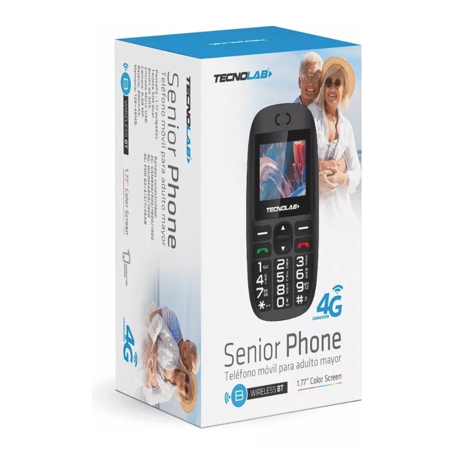 Telefono Senior Adulto Mayor 4G Negro Doble SIM Card-0
