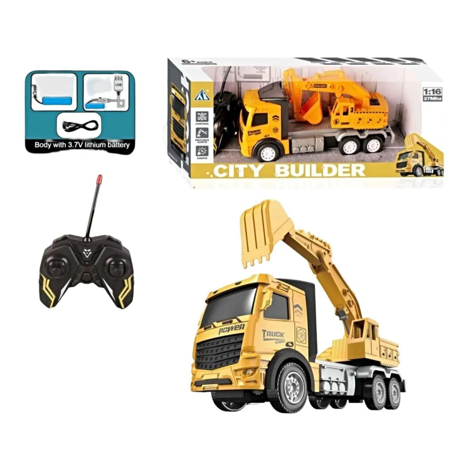 Juguete Camion Excavadora A Control Remoto 1:16 Infantil-2