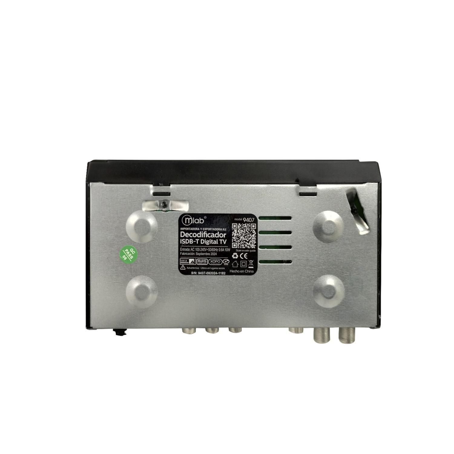 Decodificador De Señal TV Digital HD 1080P Isdb-t 9407 Mlab-3