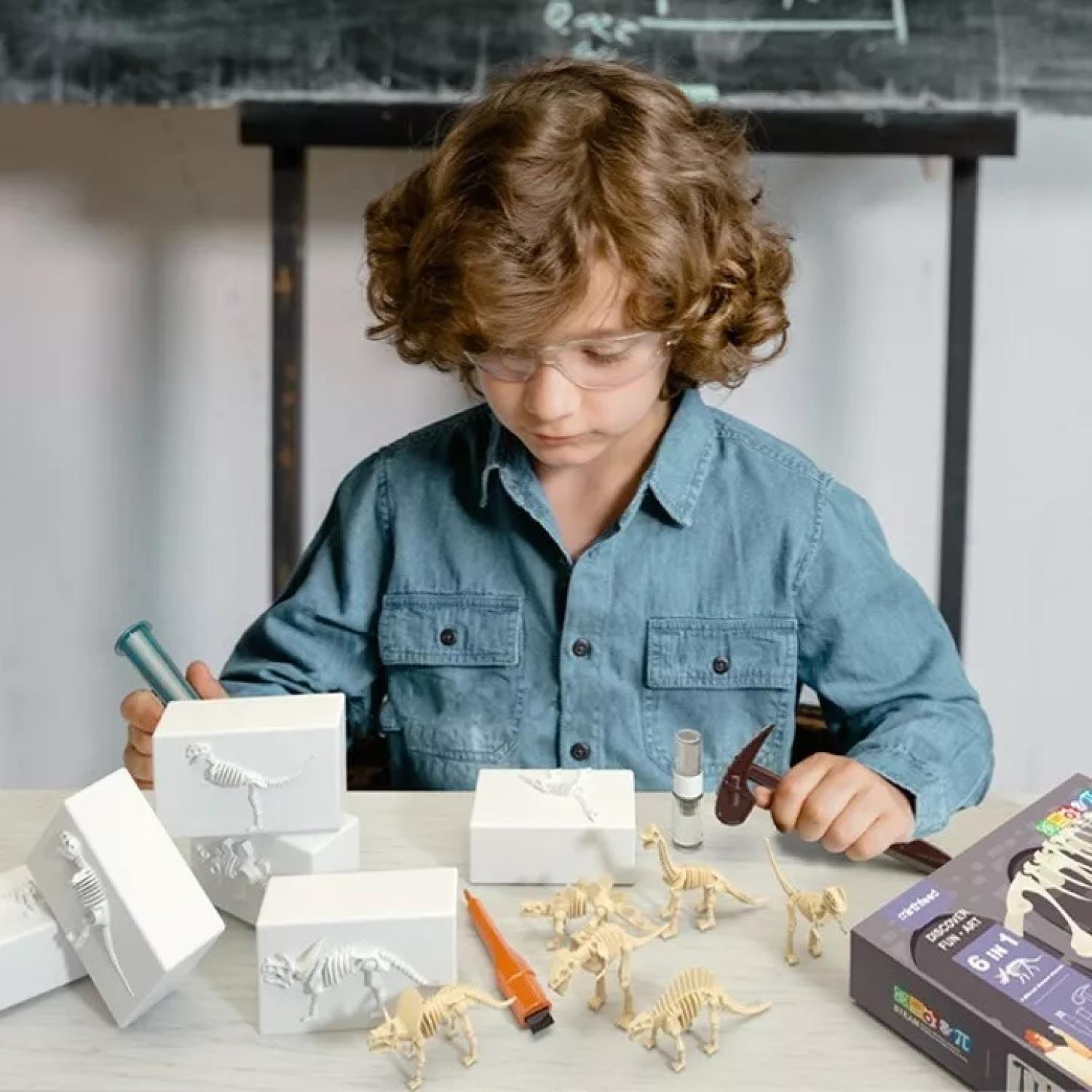 Juguete Set De Excavacion Fosiles Dinosarios Con Accesorios-3