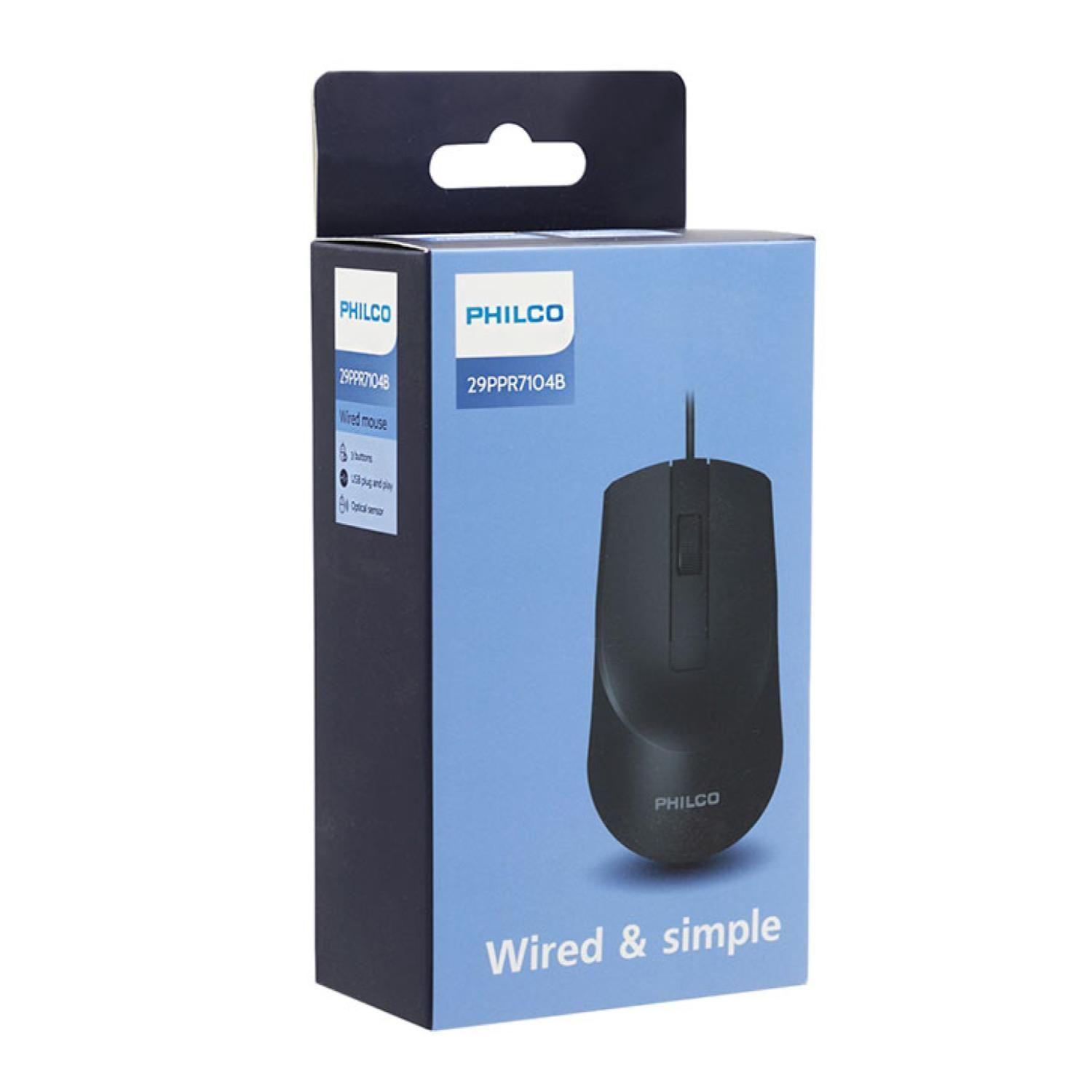 Mouse Alambrico USB 3 Botones Negro SPK7104 -4