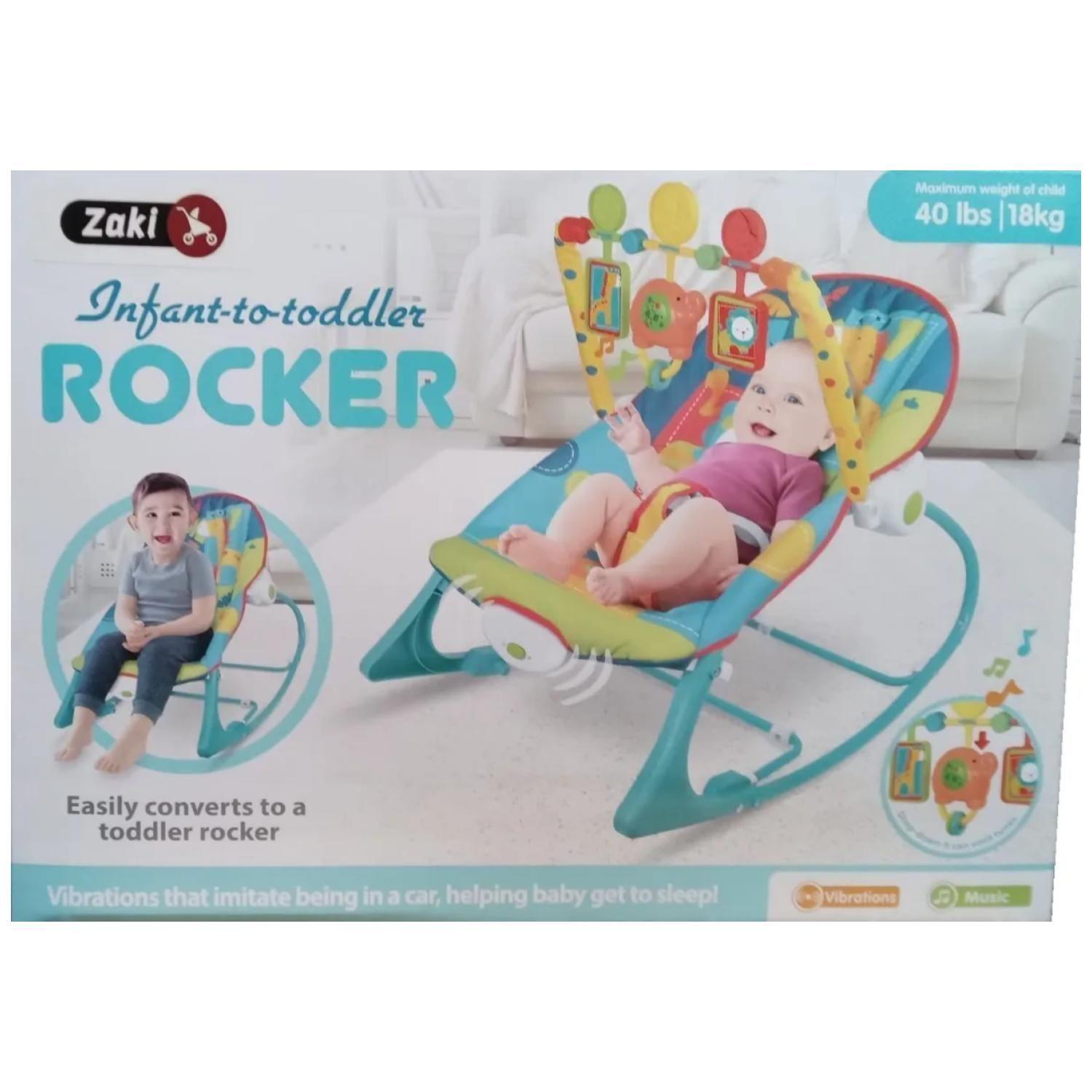 Silla Mecedora Interactiva Con Sonidos Azul Infantil-2