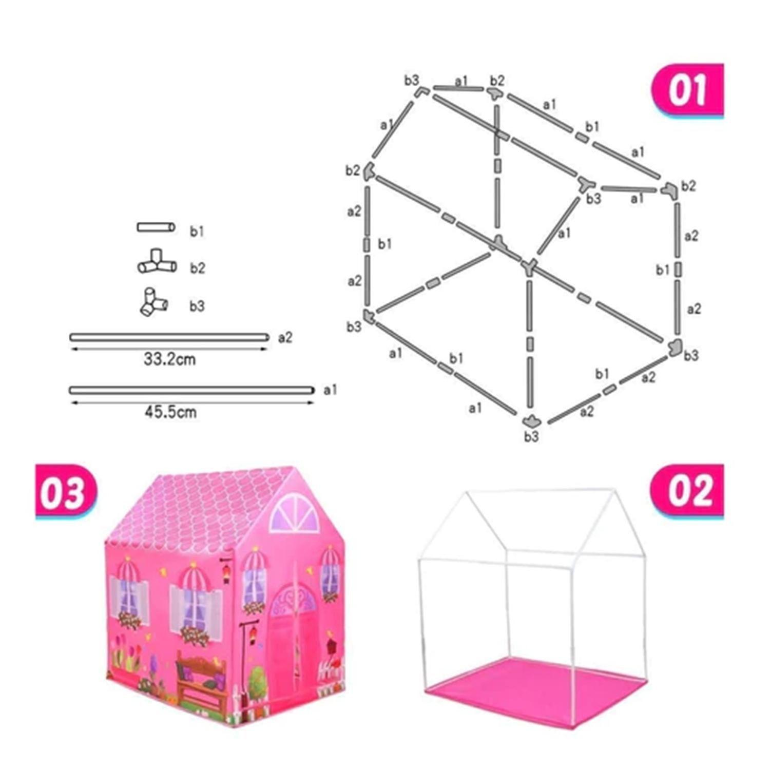 Carpa Casita Armable Centro Juegos Infantil 102x92x71 cm-3