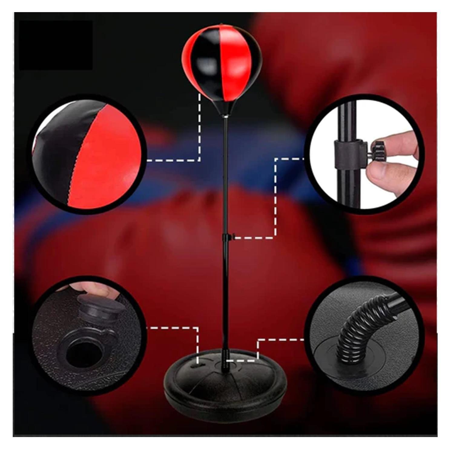 Juguete Kit De Boxeo Base Negro Rojo-3