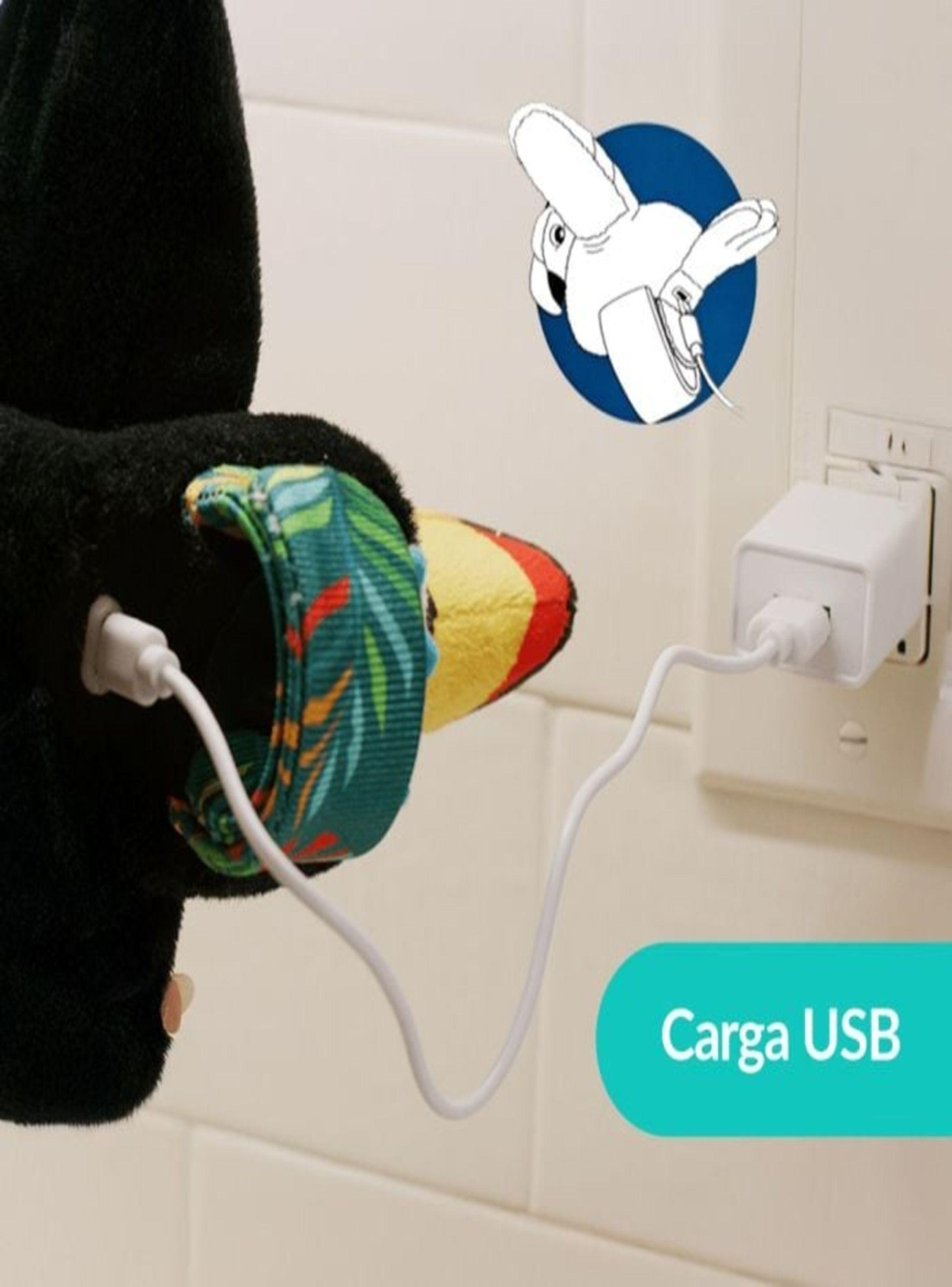 Peluche Repite Canta Aletea Happy Yappers Loro Rojo-4