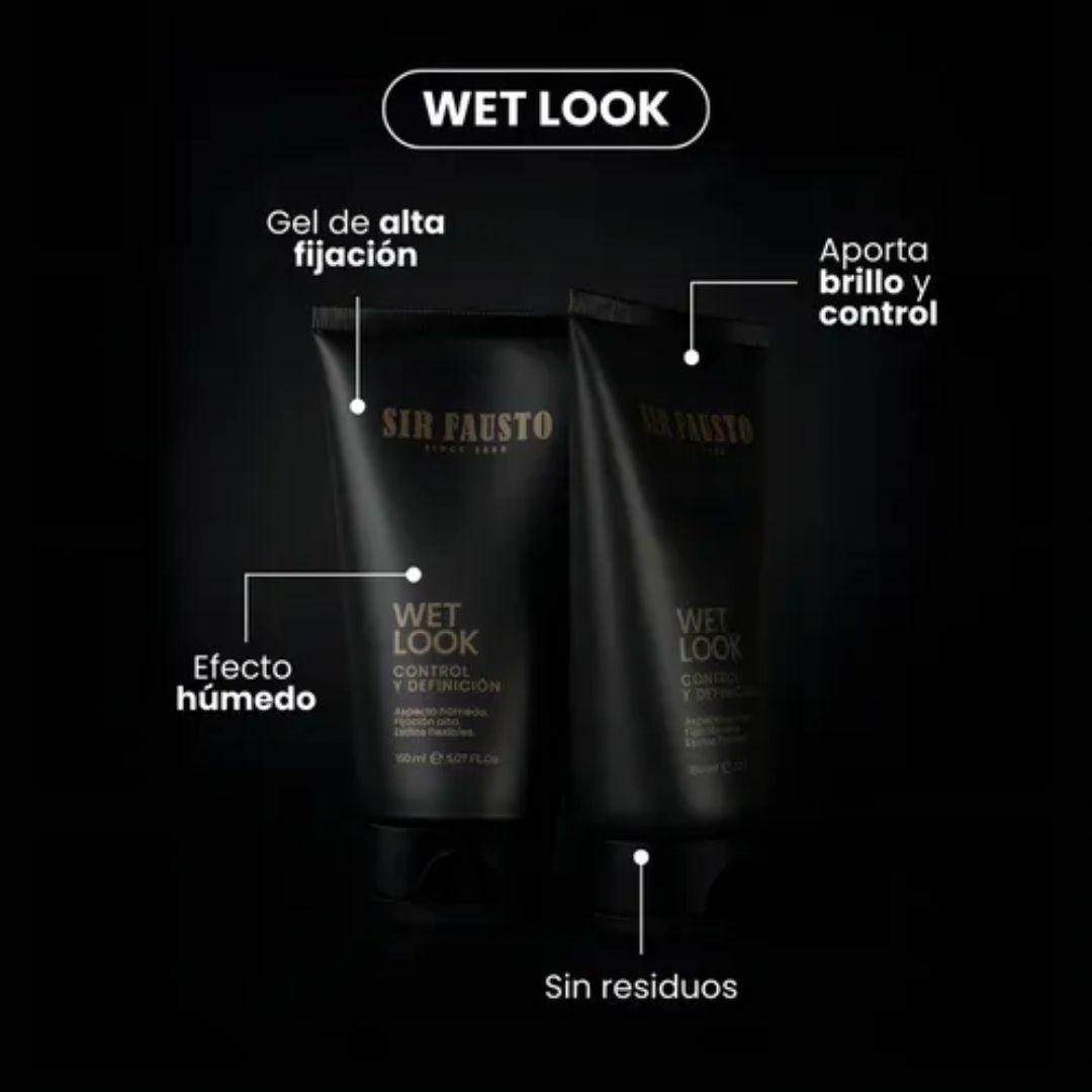 Sir Fausto Wet Look Gel de Fijación Alta y Efecto Mojado 150 ml-1