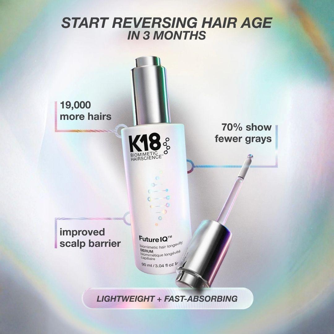 FutureIQ Sérum Biomimético para la Longevidad Capilar 90 ml K18-1