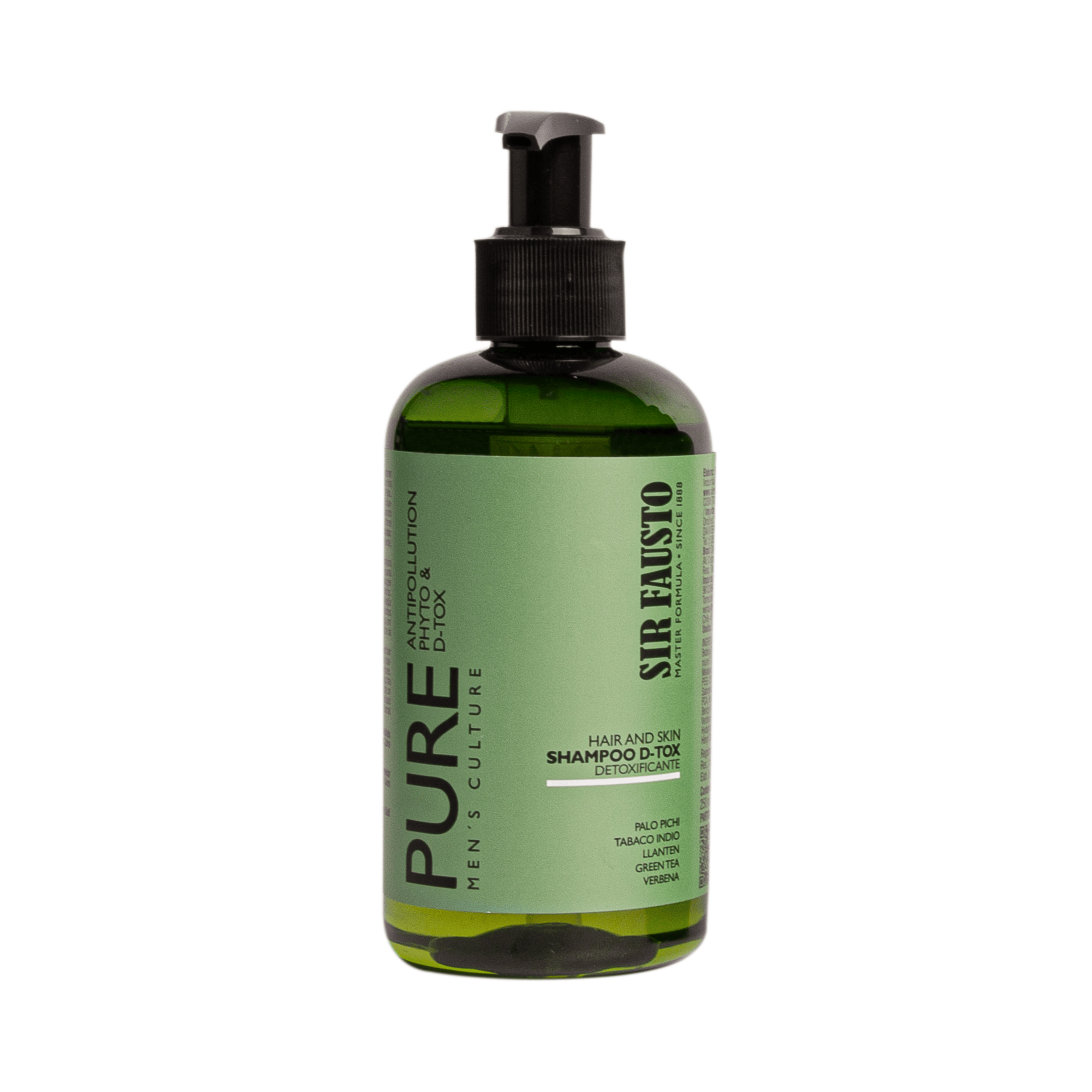 Shampoo Pure D-Tox Sir Fausto 500 ml – Limpieza fresca y detox para todo tipo de cabello-0