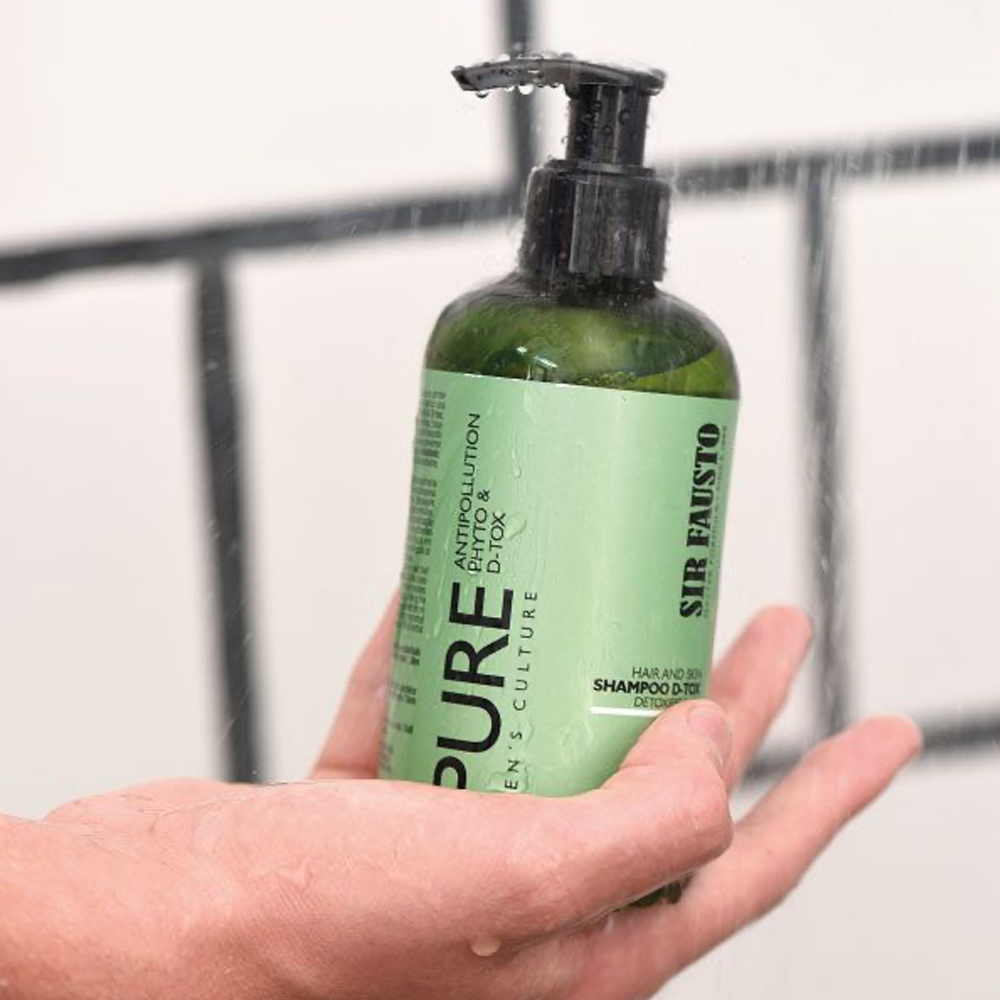 Shampoo Pure D-Tox Sir Fausto 500 ml – Limpieza fresca y detox para todo tipo de cabello-1