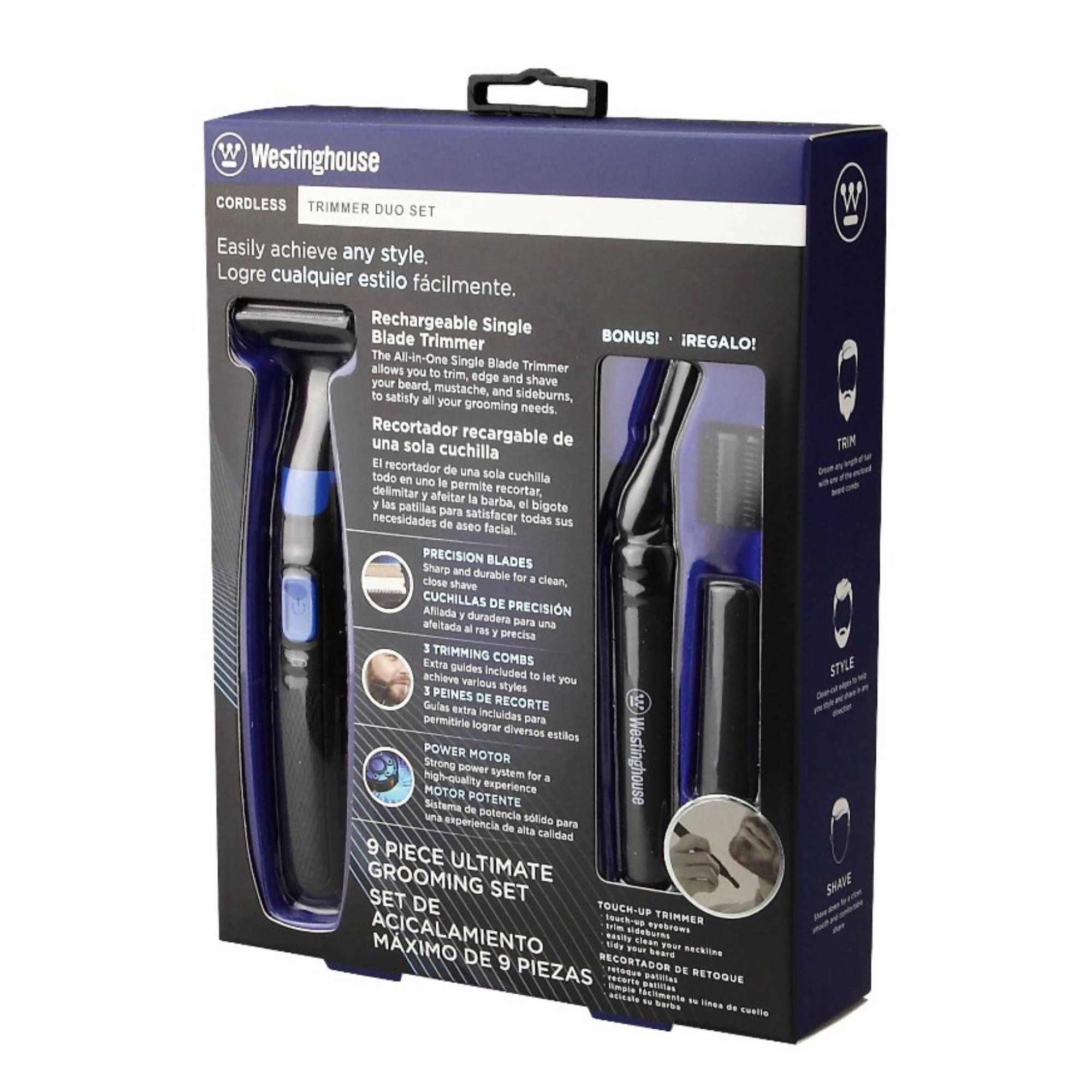 RECORTADOR Y DEPILADOR DE VELLO WESTINGHOUSE/ ASEO FACIAL DUO SET INALAMBRICO-0