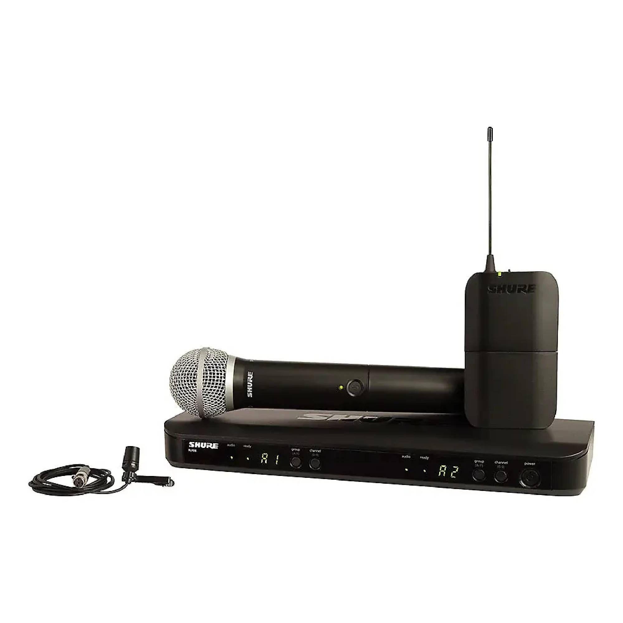 Shure BLX1288 CVL M15 Sistema Combinado Inal mbrico Mic Mano PG58 y CVL Solapa-0
