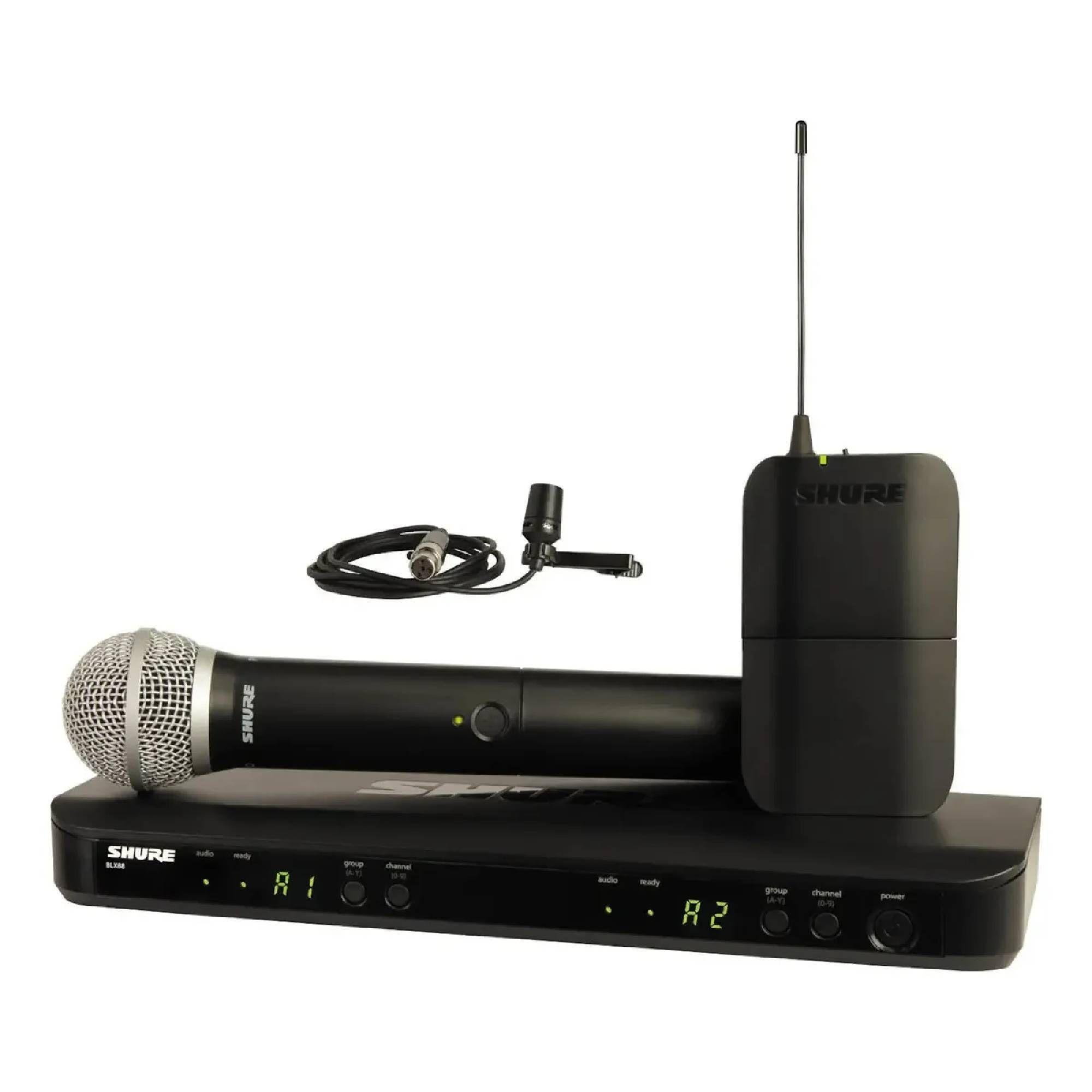 Shure BLX1288 CVL M15 Sistema Combinado Inal mbrico Mic Mano PG58 y CVL Solapa-2