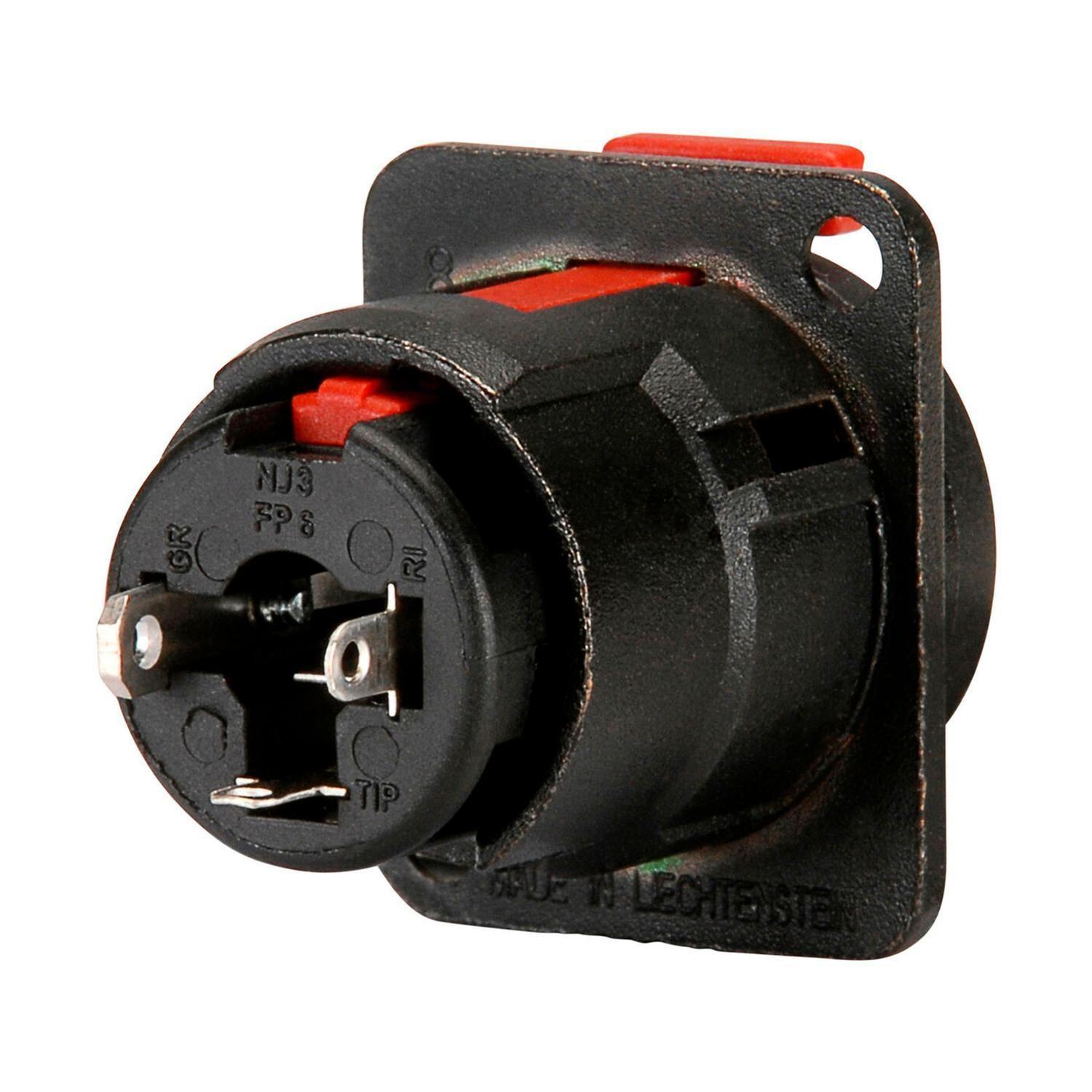 Neutrik NJ3FP6C Black Conector Chasis 1/4 Hembra-1