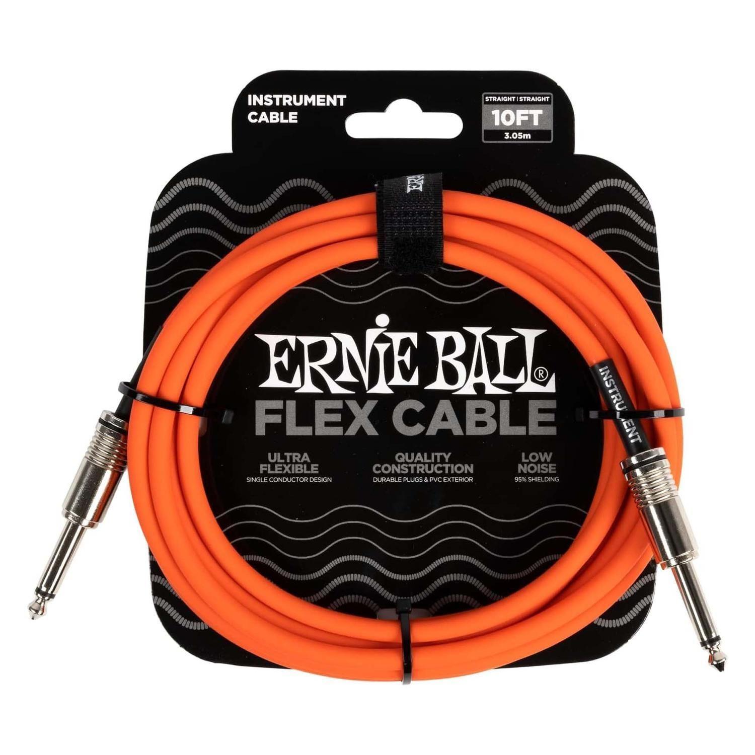 Ernie Ball 6416 Cable para Instrumento Flex Naranjo Recto Recto 3 Mts-0