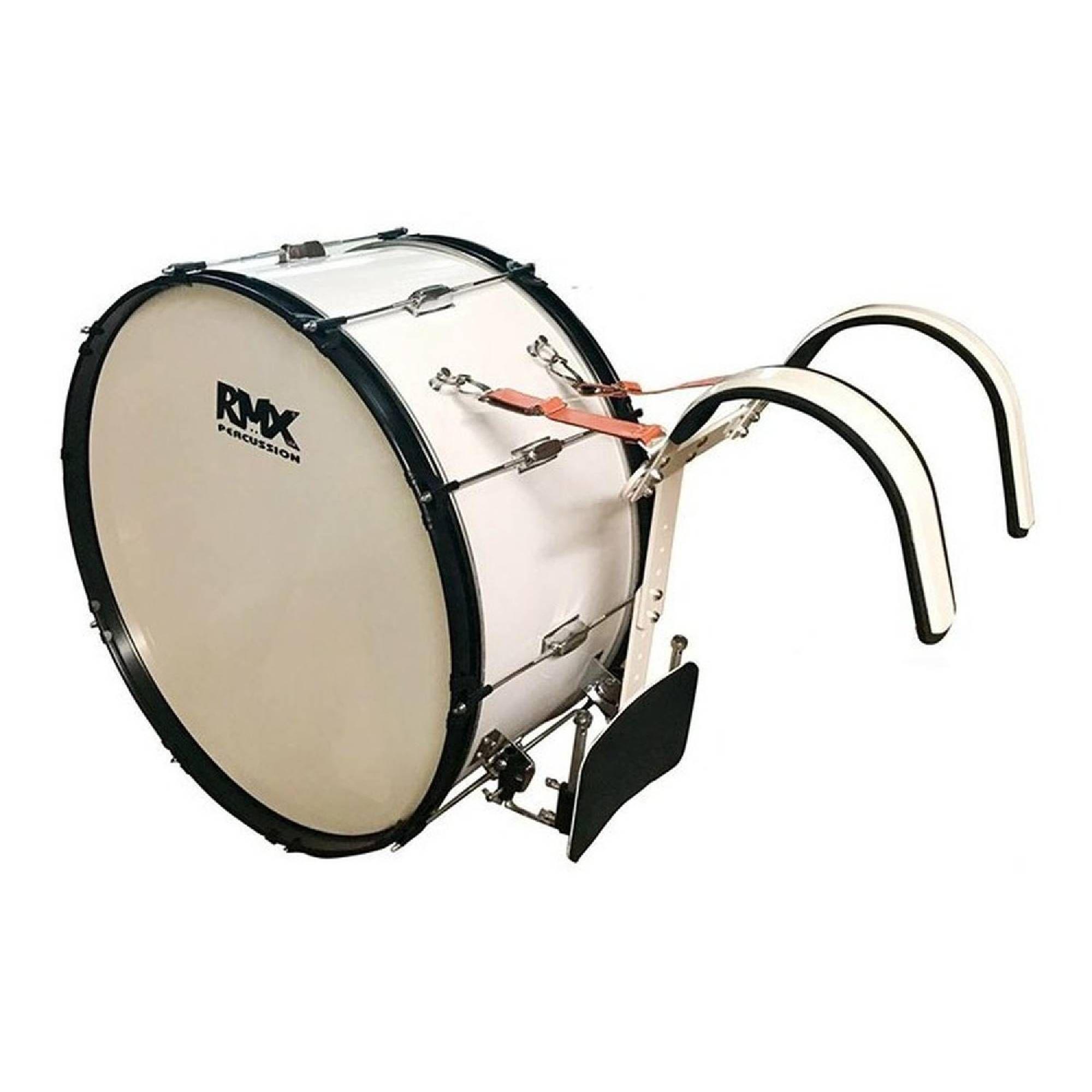 Rmx Bombo Banda Guerra Madera Con Arn s 26x12-0