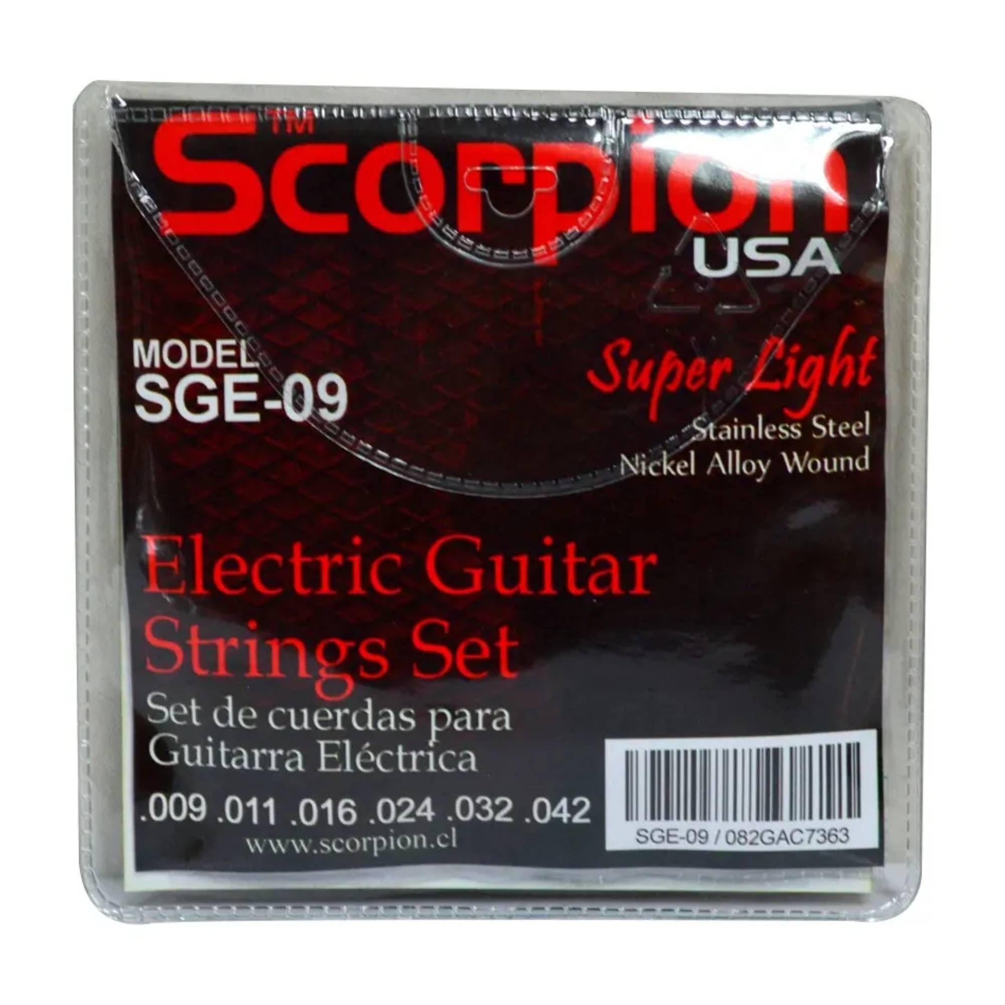 Scorpion SGE 09 Set de Cuerdas Guitarra El ctrica 9 42-1