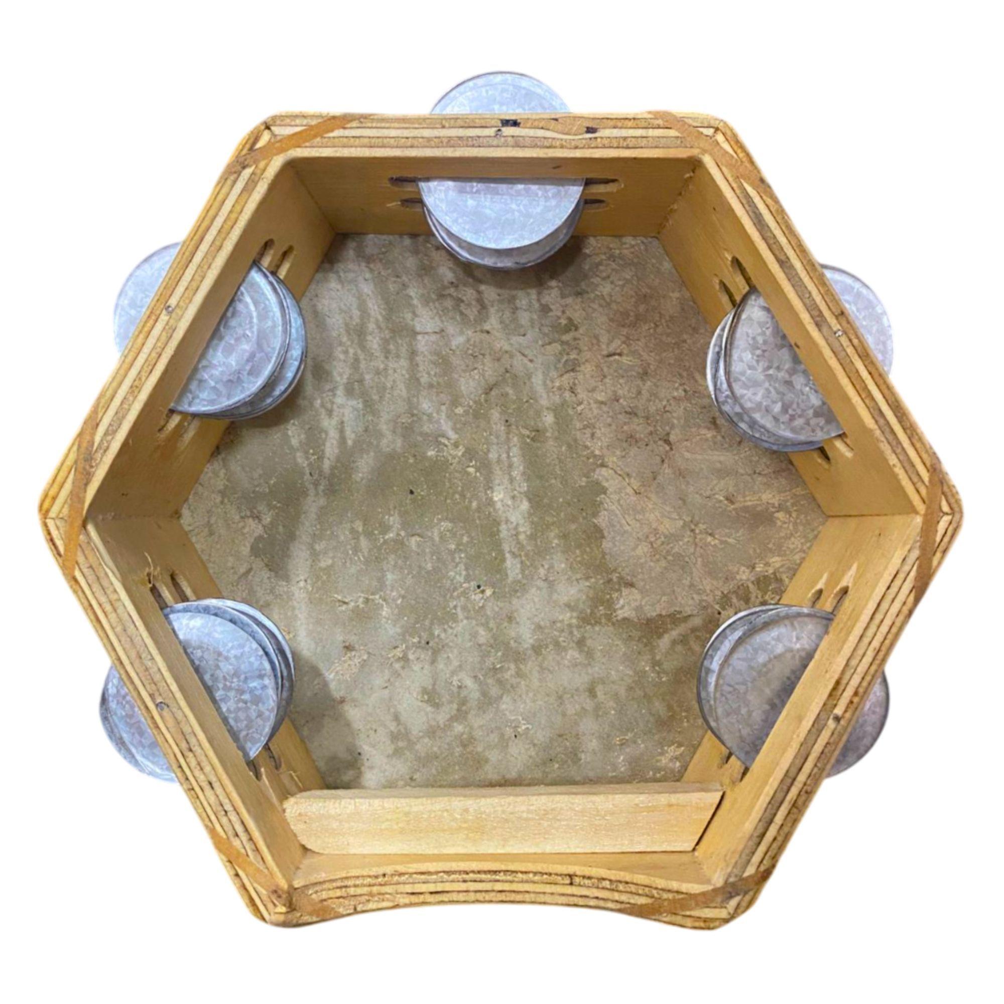 Castellón HEXA-4010 Pandero Cueca Hexagonal-2