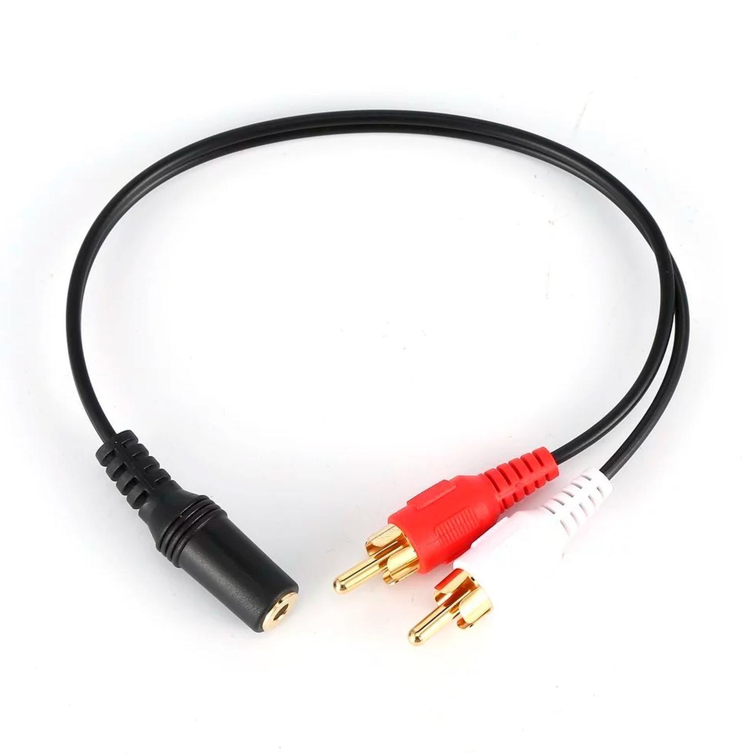 Ulink 501628 Cable Adaptador Jack Hembra 3 5Mm A Rca 2 Macho-0