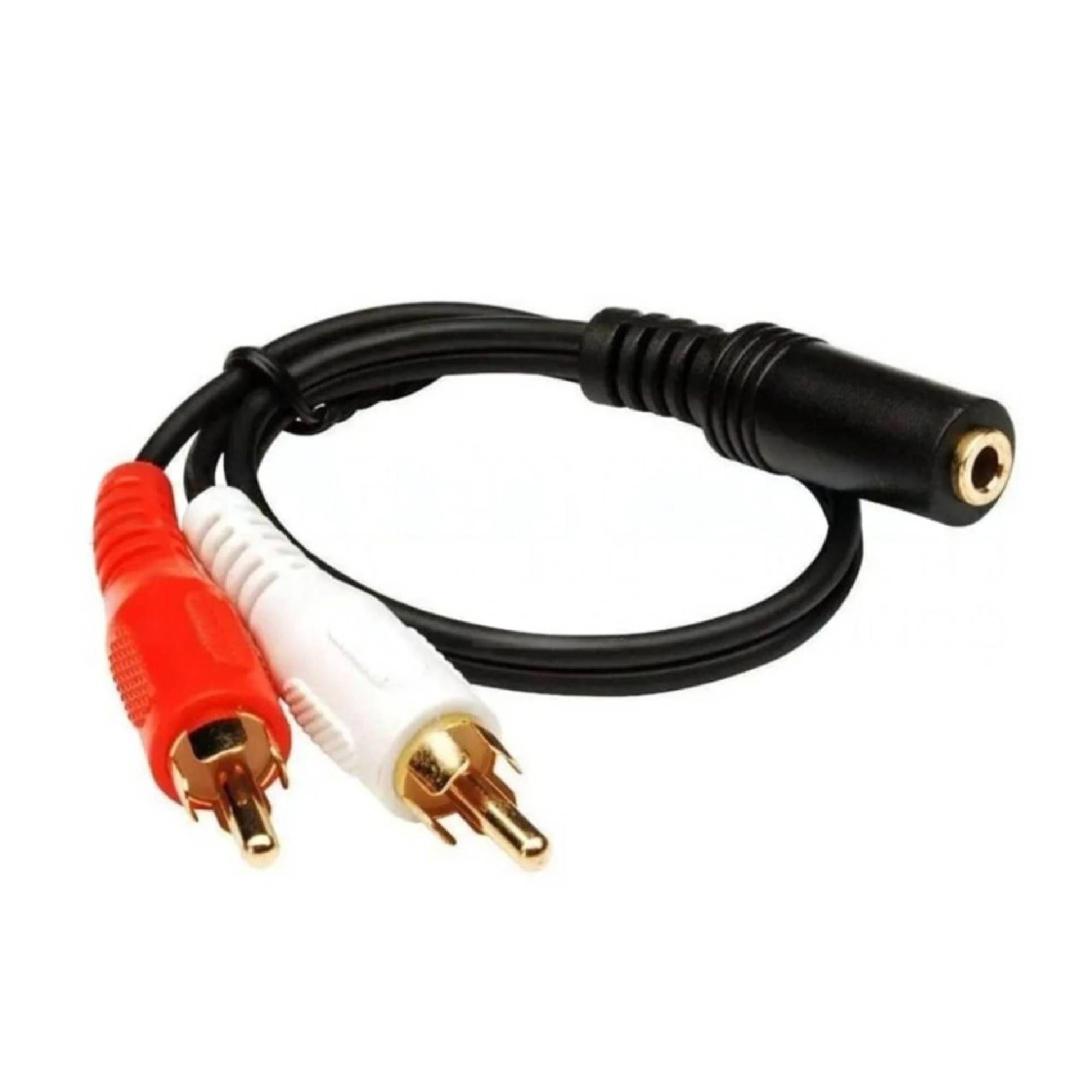Ulink 501628 Cable Adaptador Jack Hembra 3 5Mm A Rca 2 Macho-1