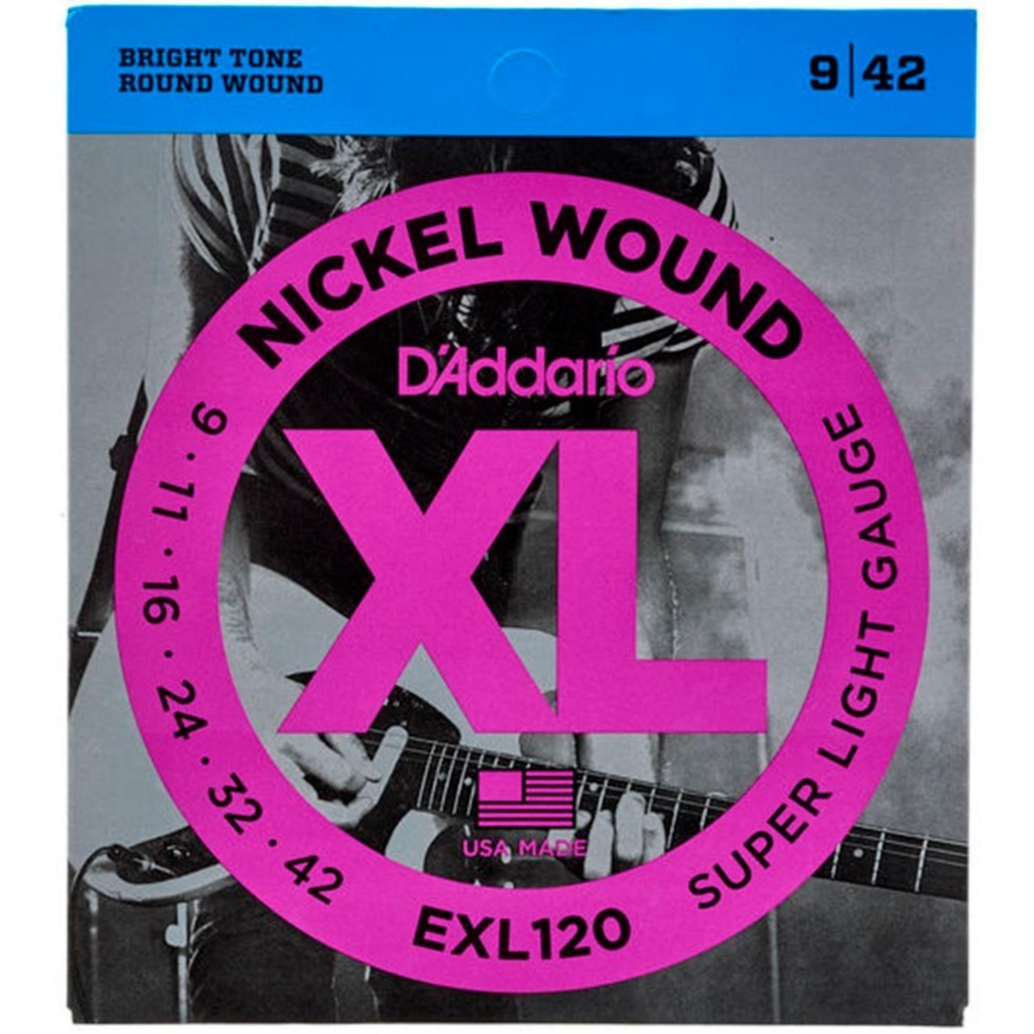 Daddario EXL120 Set de Cuerdas para Guitarra Eléctrica 9-42-0
