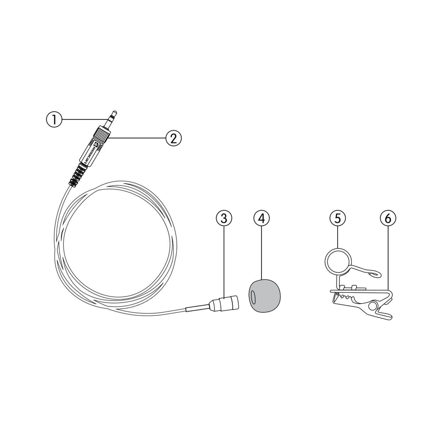 Relacart LM-P01 1M Micrófono Lavalier-4
