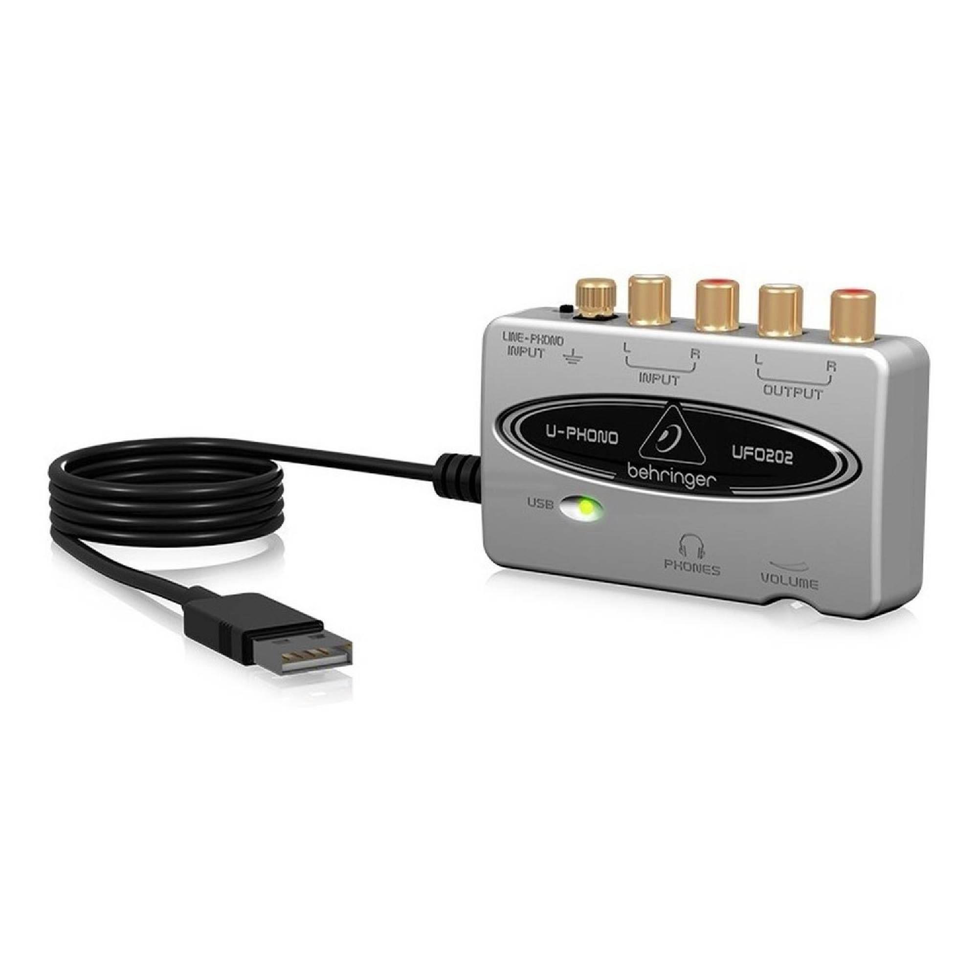 Behringer Ufo202 Interfaz Preamplificador Phonos Usb-3