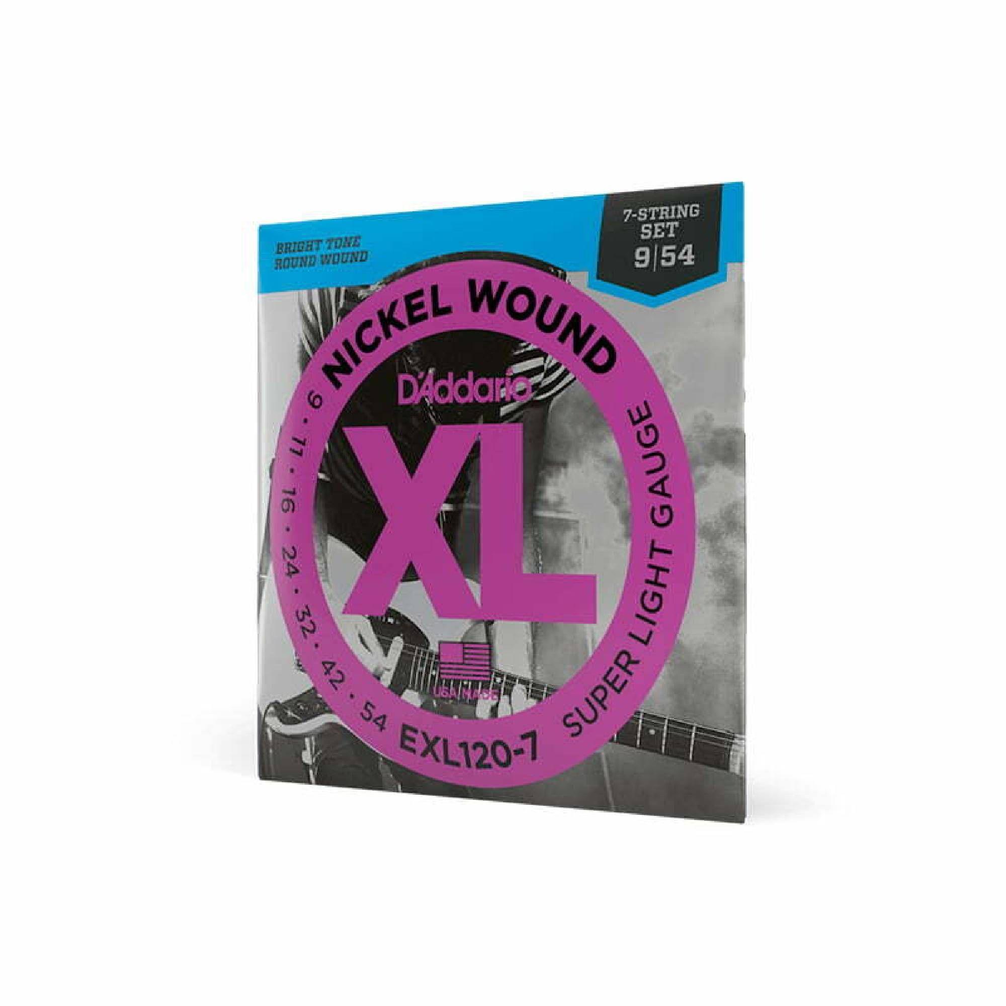 Daddario EXL120 7 Set de Cuerdas para Guitarra El ctrica 9 54-1