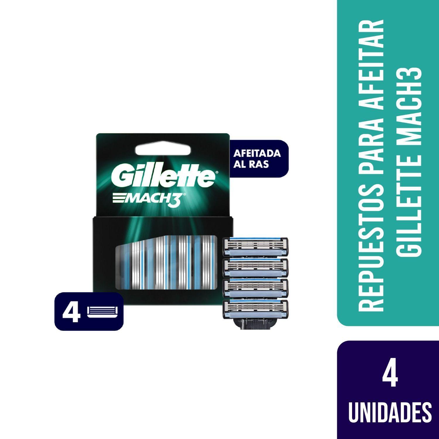 Repuestos Para Afeitar Gillette  Mach3 Turbo 4 Un -0
