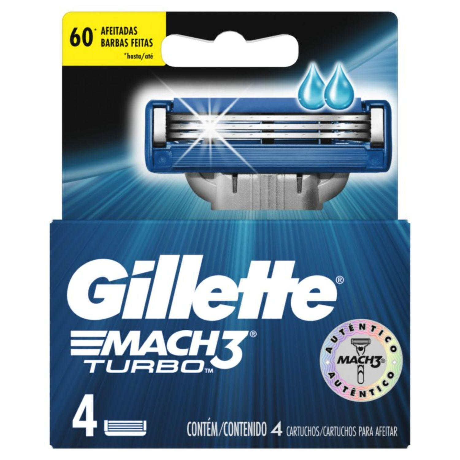 Repuestos Para Afeitar Gillette  Mach3 Turbo 4 Un -1