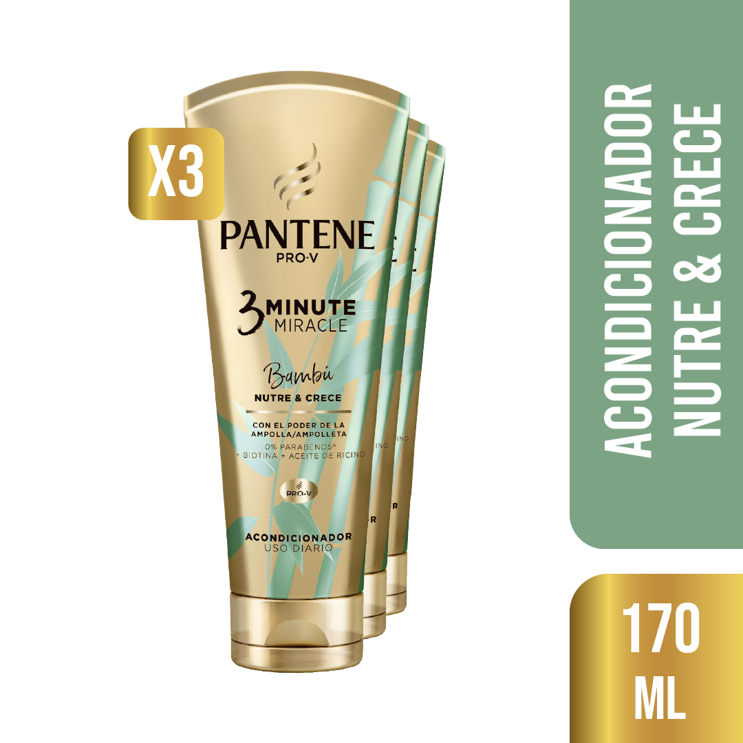 Pack 3 Acondicionador Pantene Pro-V 3 Minute Miracle 170ml-0