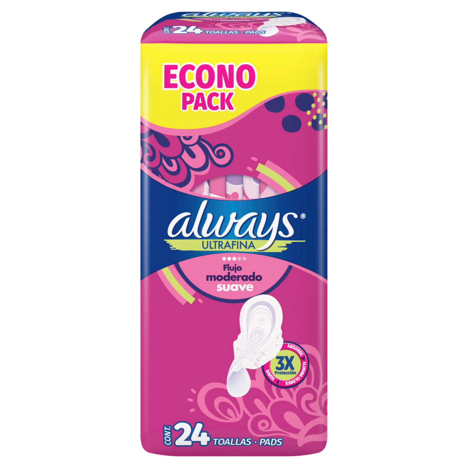 Toallas Higienicas Always Ultrafina Flujo Moderado 144 uds-6