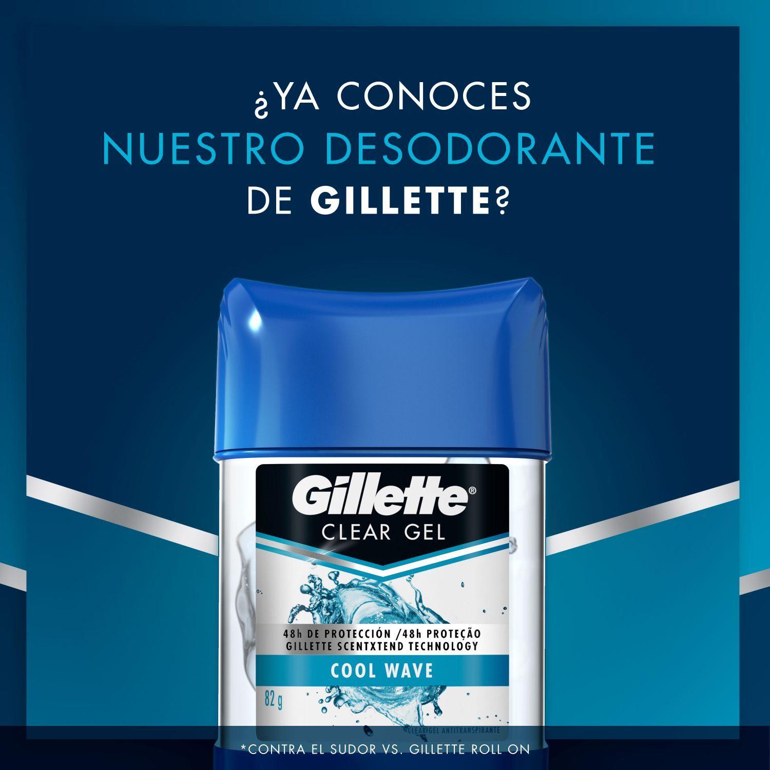 6 Antitranspirante Gillette Clear Gel Cool Wave 82g-5