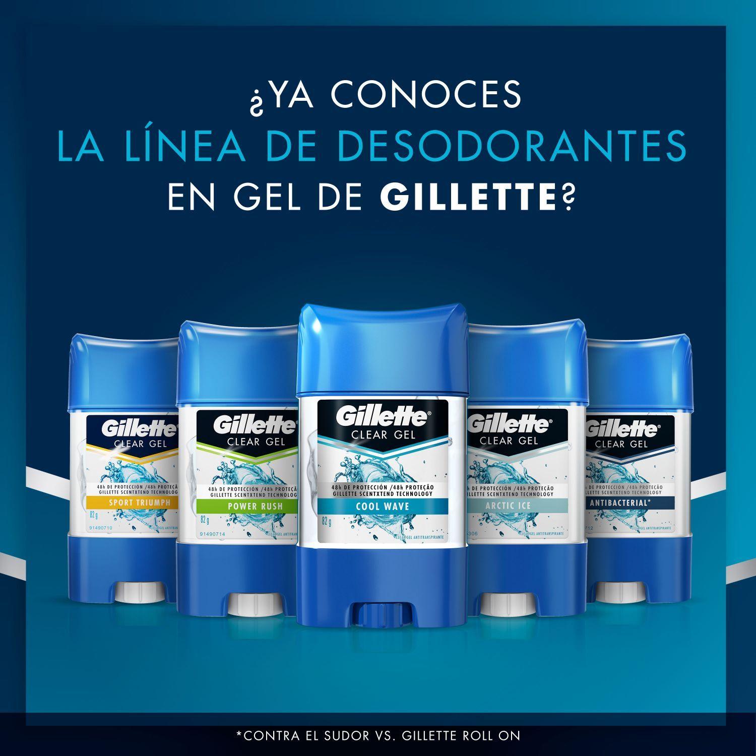 6 Antitranspirante Gillette Clear Gel Cool Wave 82g-6