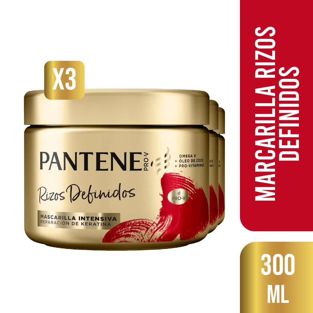 Pack 3 Mascarillas Pantene Pro-V Rizos Definidos 300ml-0