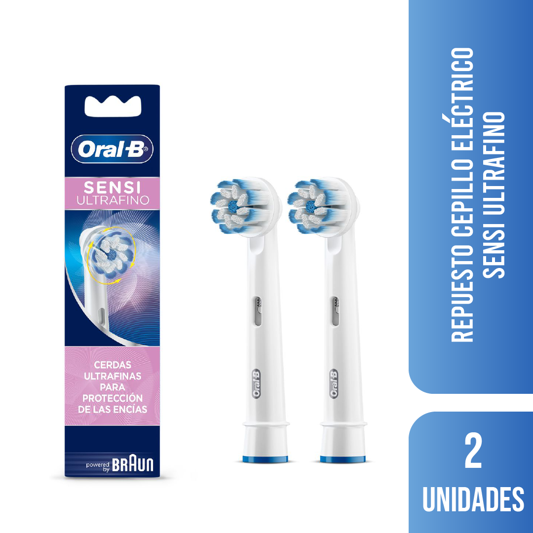 Cabezales Repuesto Oral-B Sensi Ultrafino Cepillo Electr 2un-0