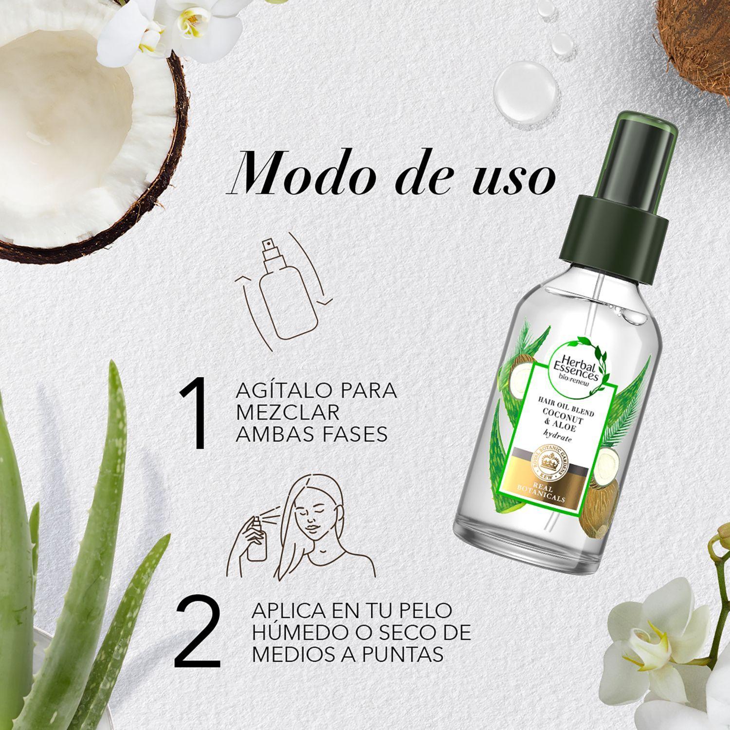 Pack 3 Aceites Herbal Essences Bio Renew Coconut & Aloe-6