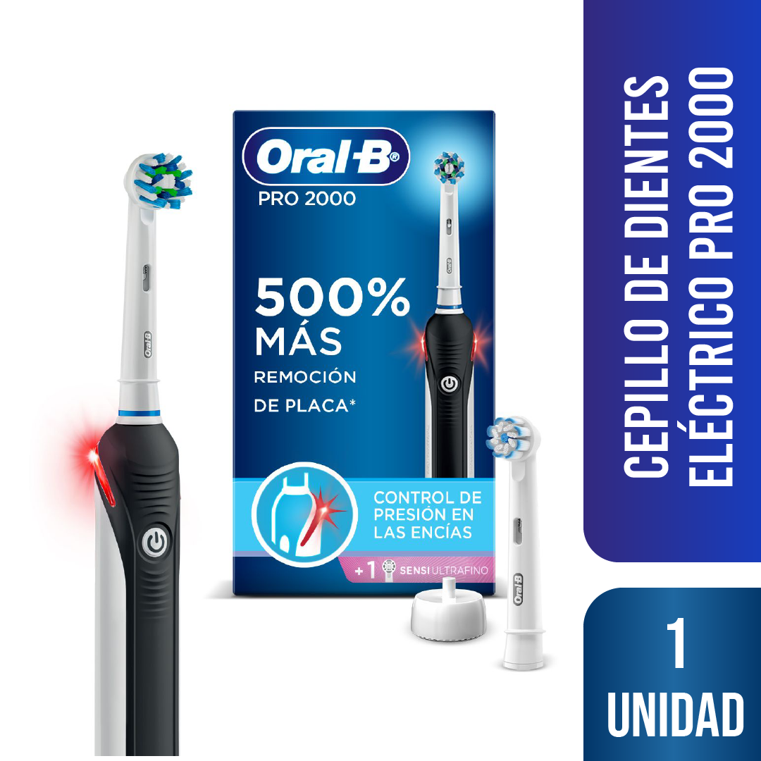 Cepillo De Dientes Eléctrico Oral-B Pro 2000 + Cabezal Sensi-0