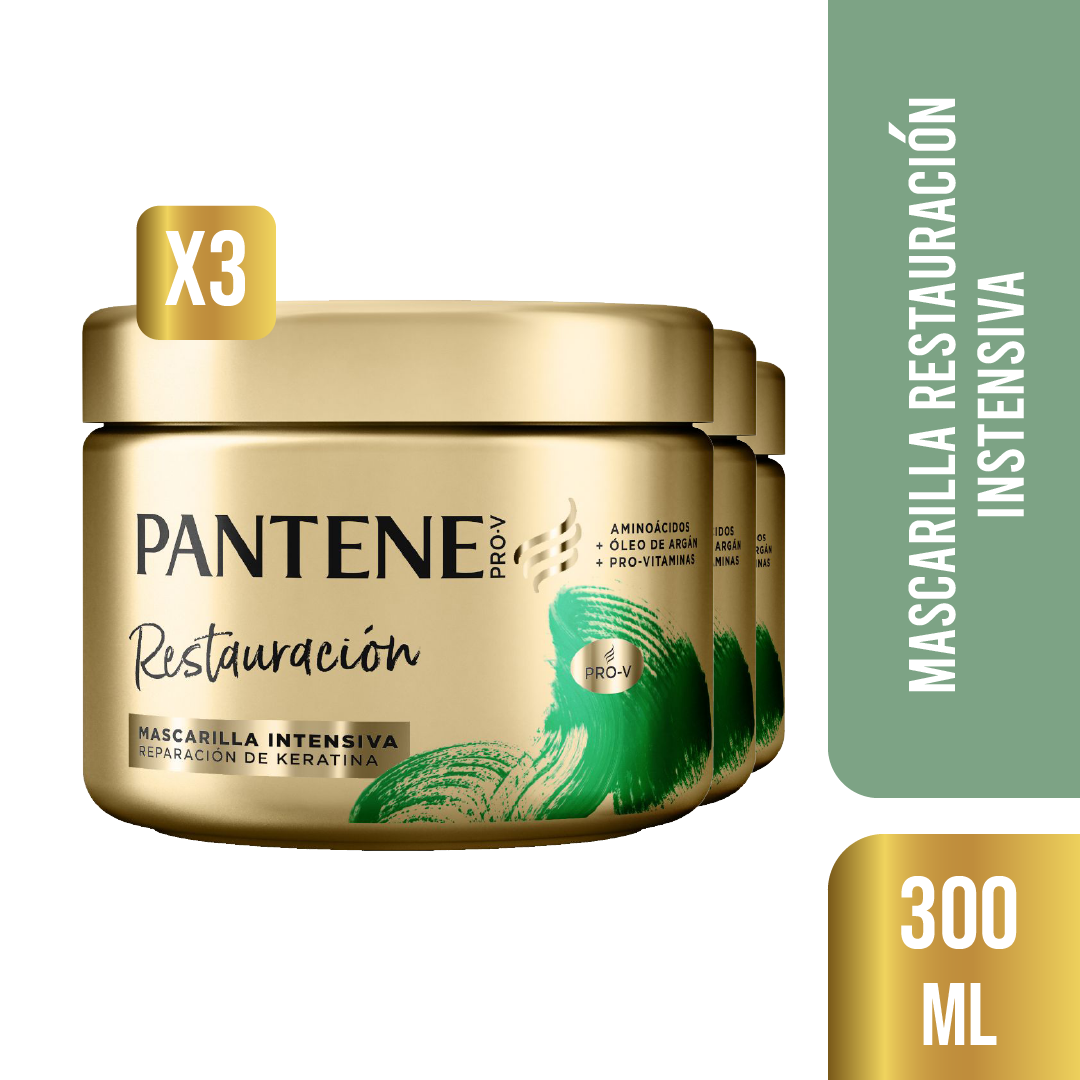 Pack 3 Mascarillas Pantene Pro-V Restauración 300ml-0