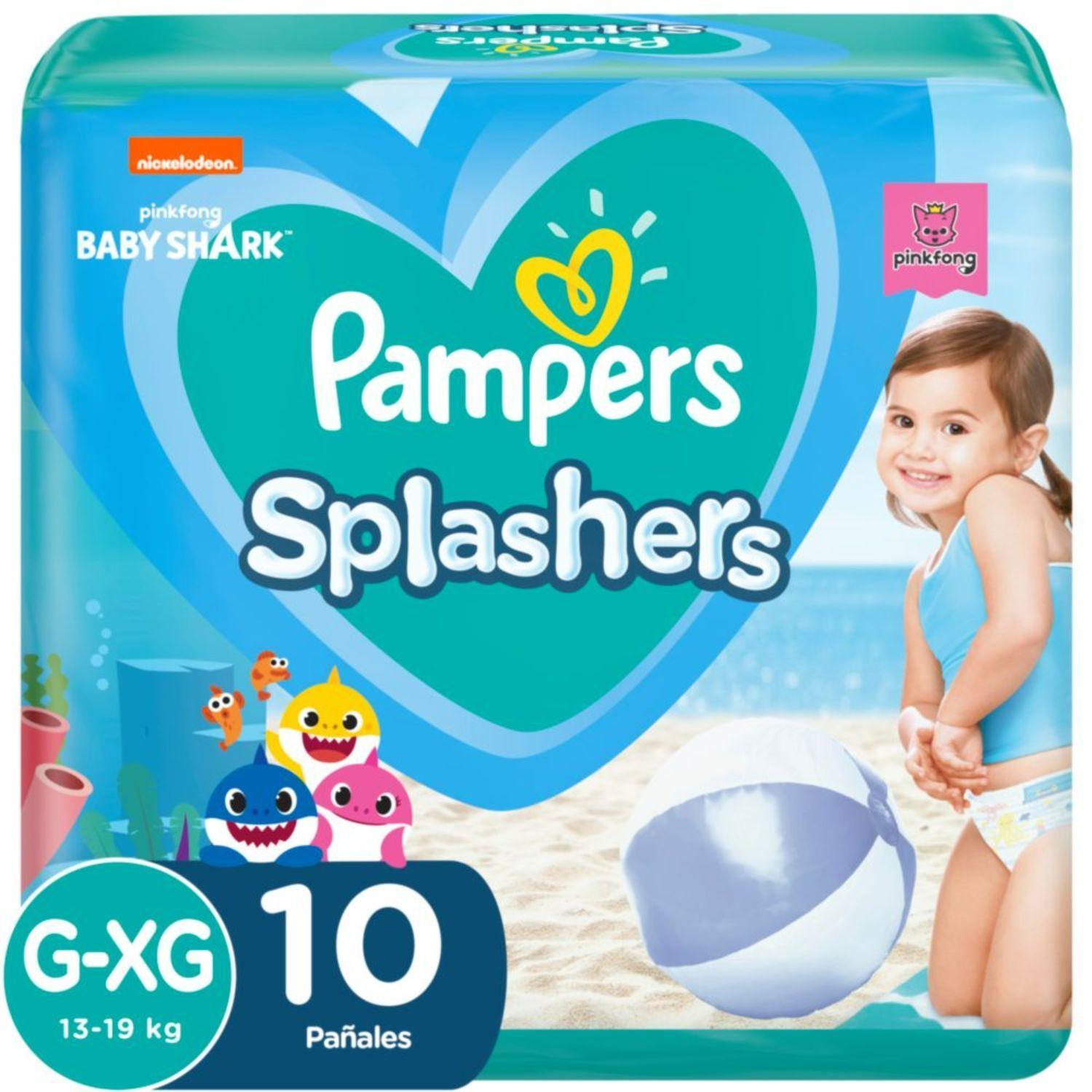 Pañales para Piscina Pampers Splashers Talla G-XG 10 Un-0
