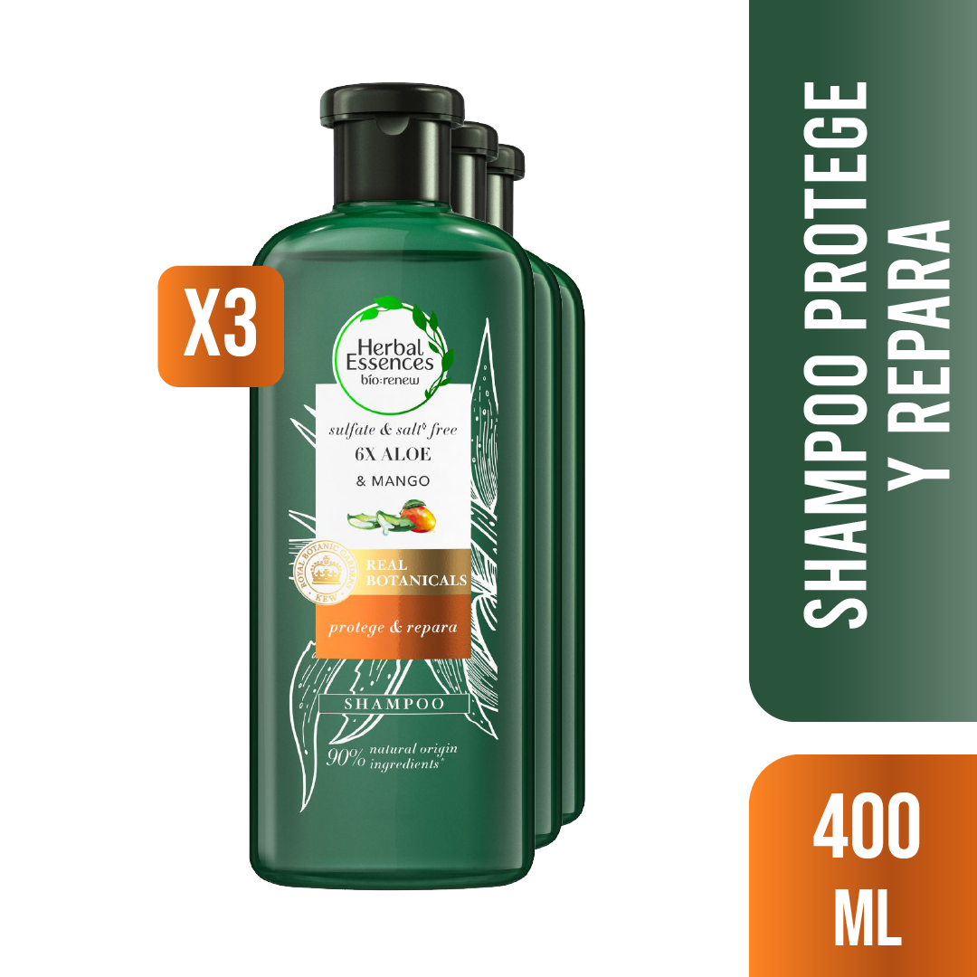 Pack 3 Shampoo Herbal Essences 6X Aloe & Mango 400ml-0