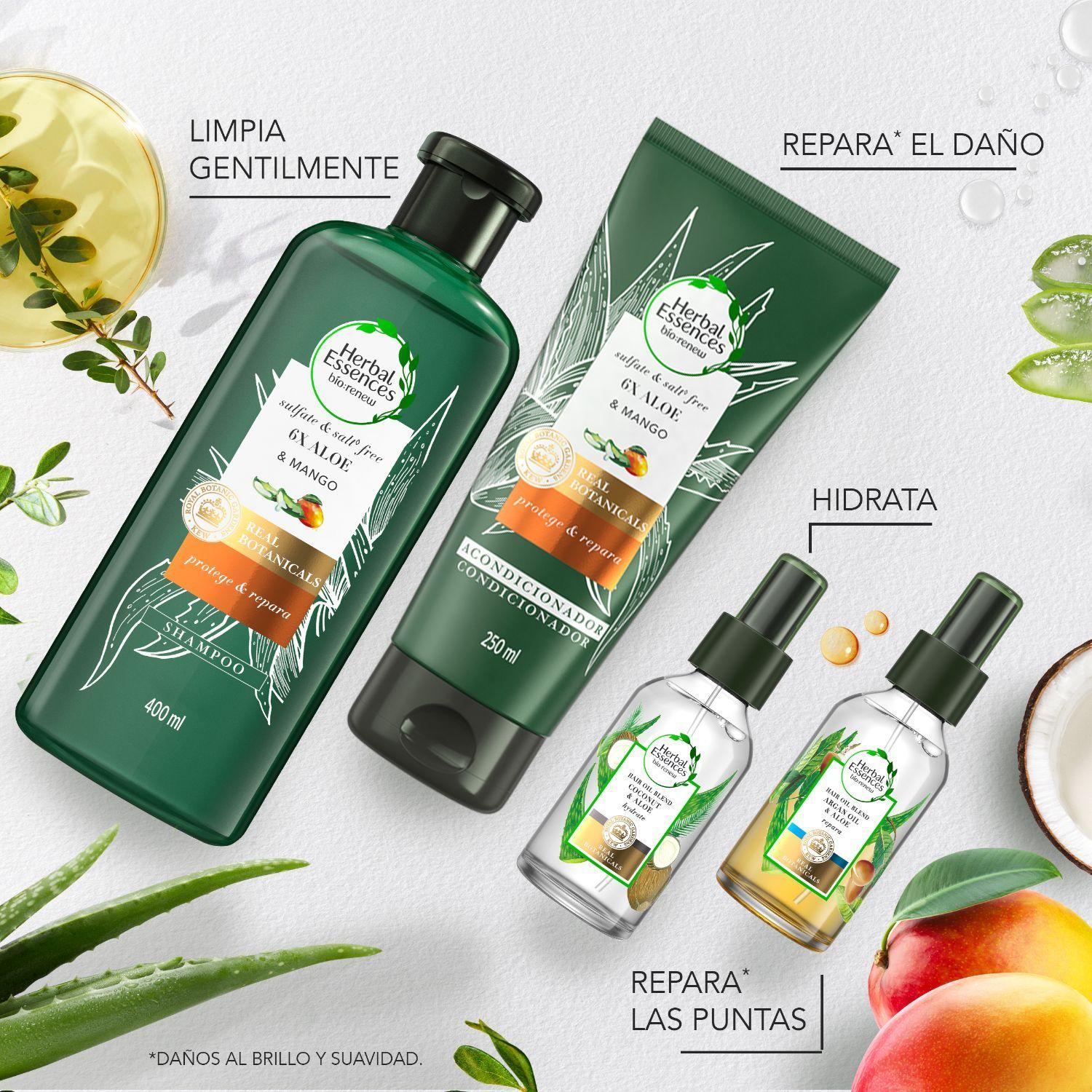Pack 3 Shampoo Herbal Essences 6X Aloe & Mango 400ml-6