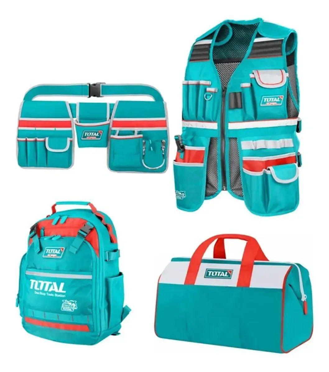 KIT BOLSO MOCHILA CHALECO PORTA HERRAMIENTAS TOTAL-0